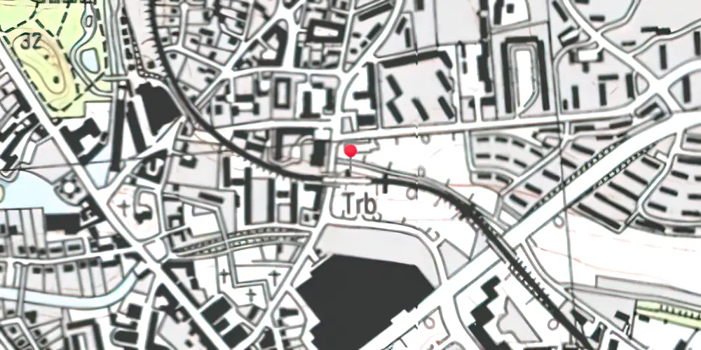 Historisk kort over Lyngby Lokal Station