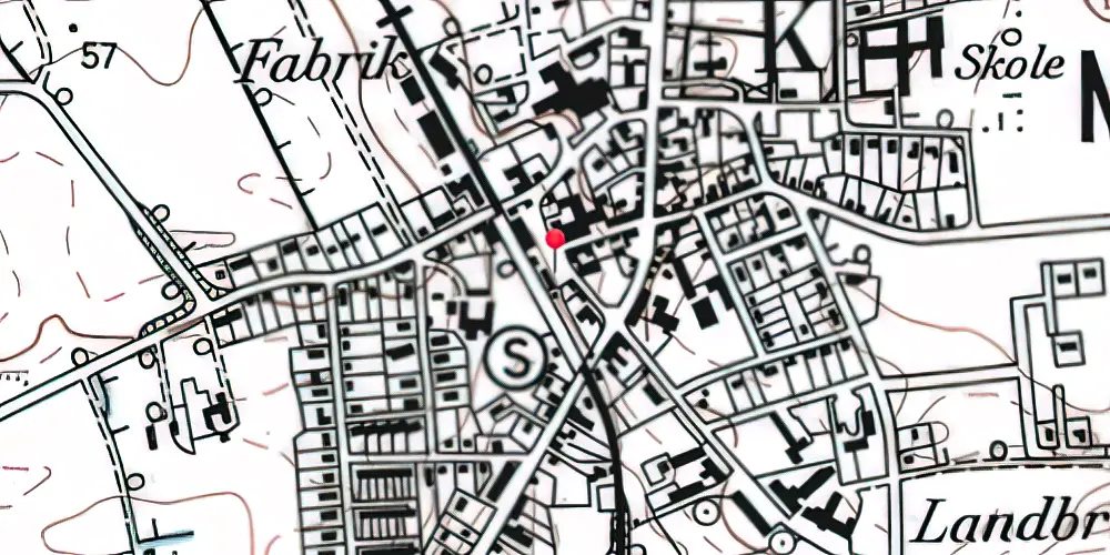 Historisk kort over Malling Station [1884-2016]