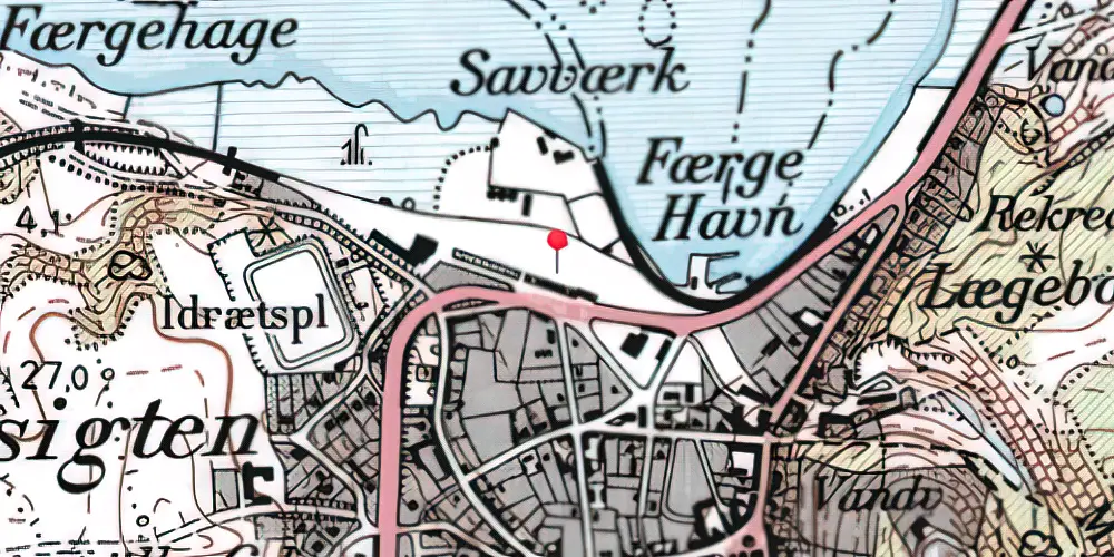 Historisk kort over Mariager Station