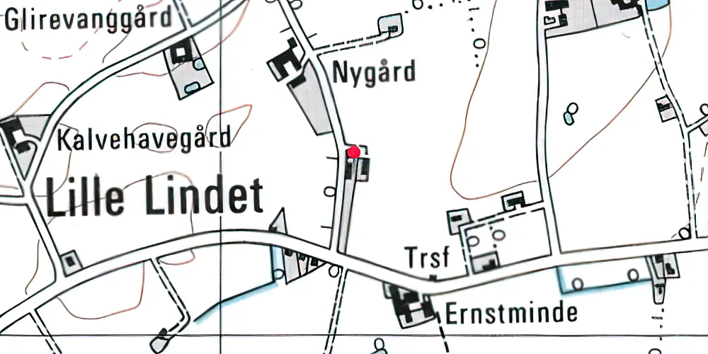 Historisk kort over Lindet Station