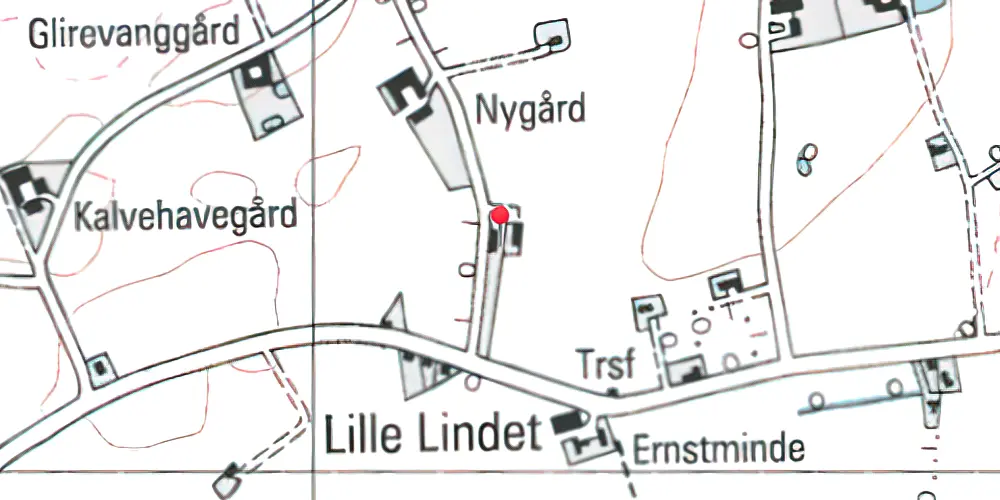 Historisk kort over Lindet Station