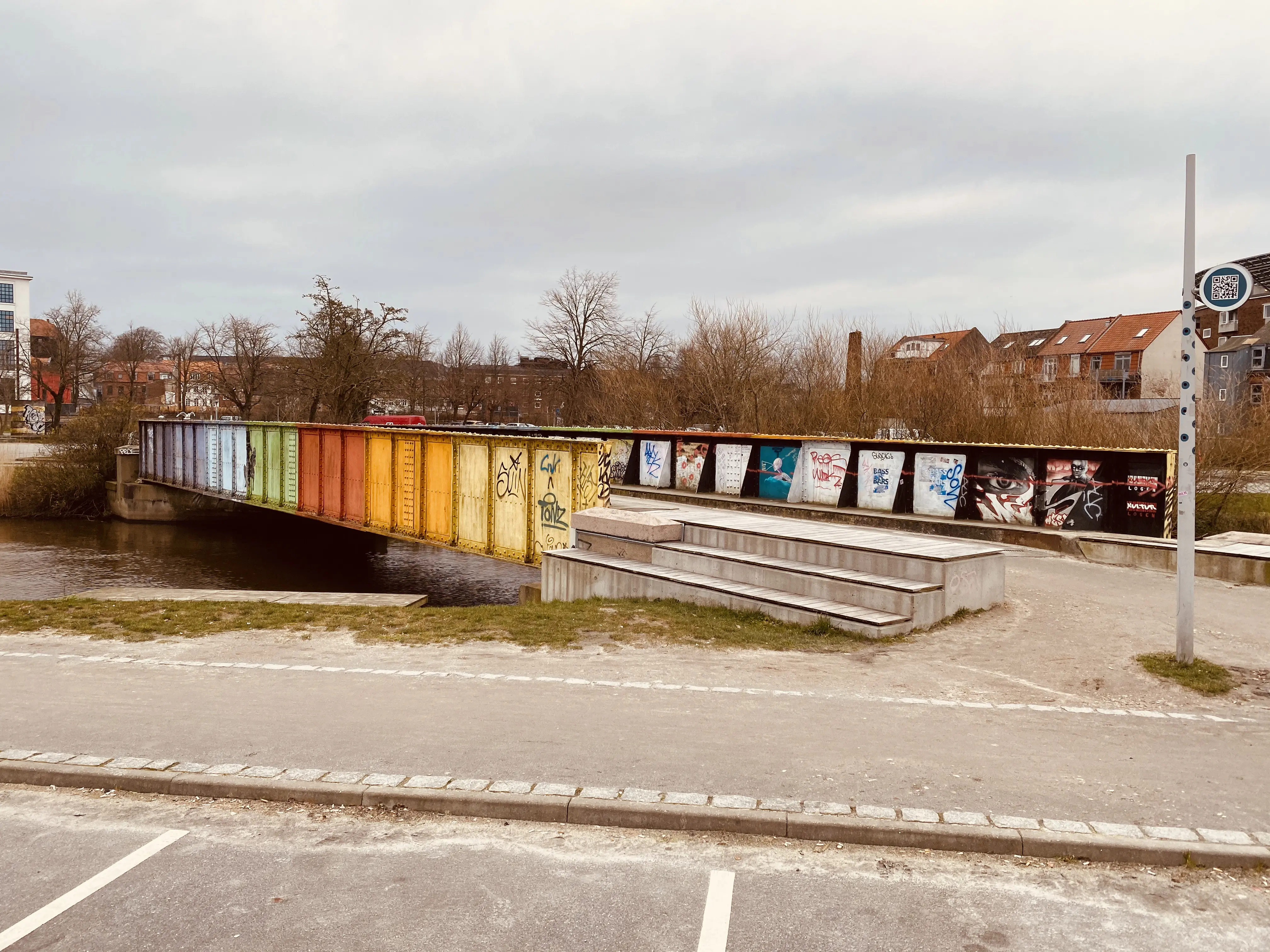 "Den skæve bro" forbandt Kolding Sydbaner med Statsbanegården.