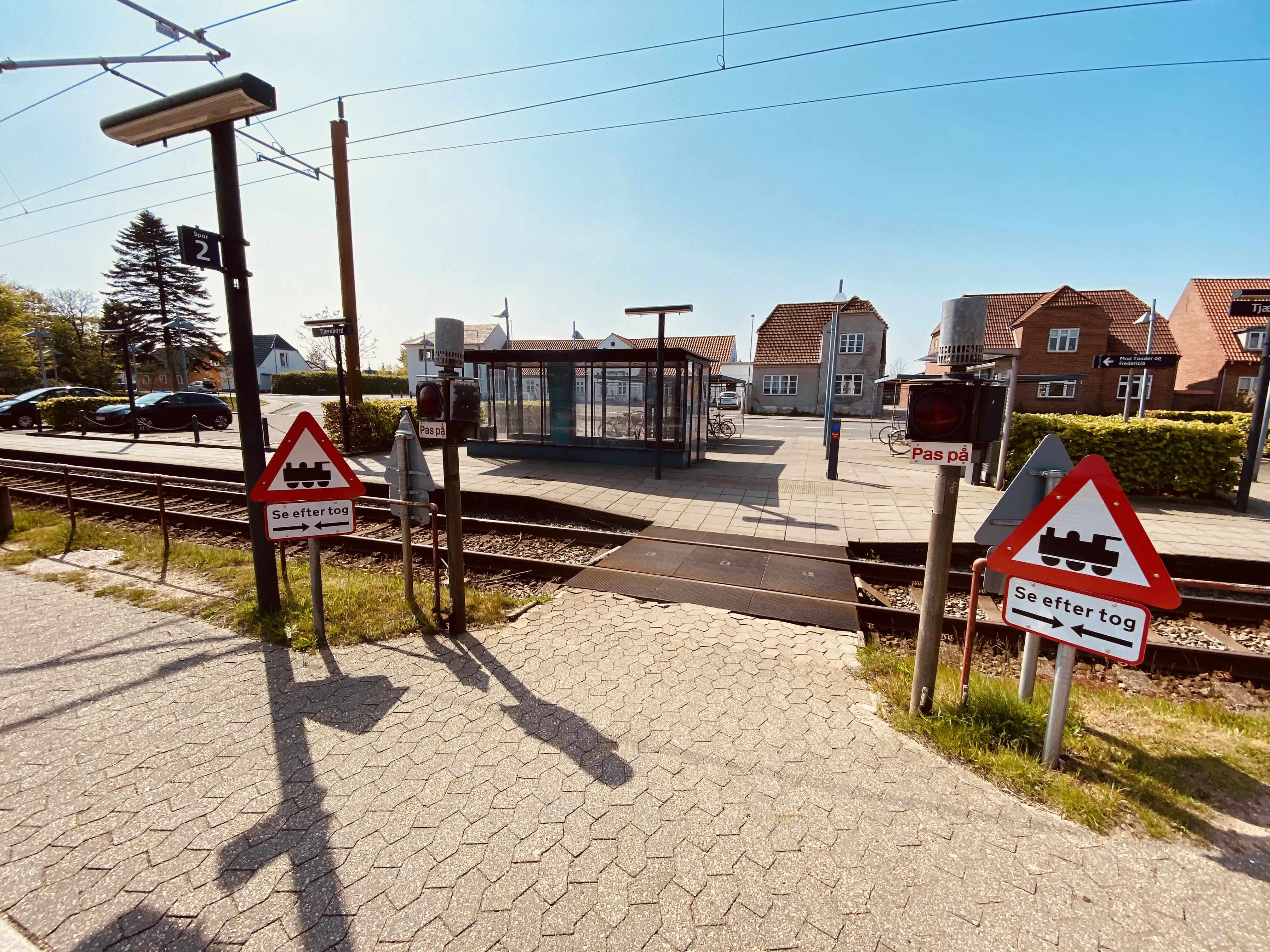 Tjæreborg Station er nedrevet og afløst af dette trinbræt.