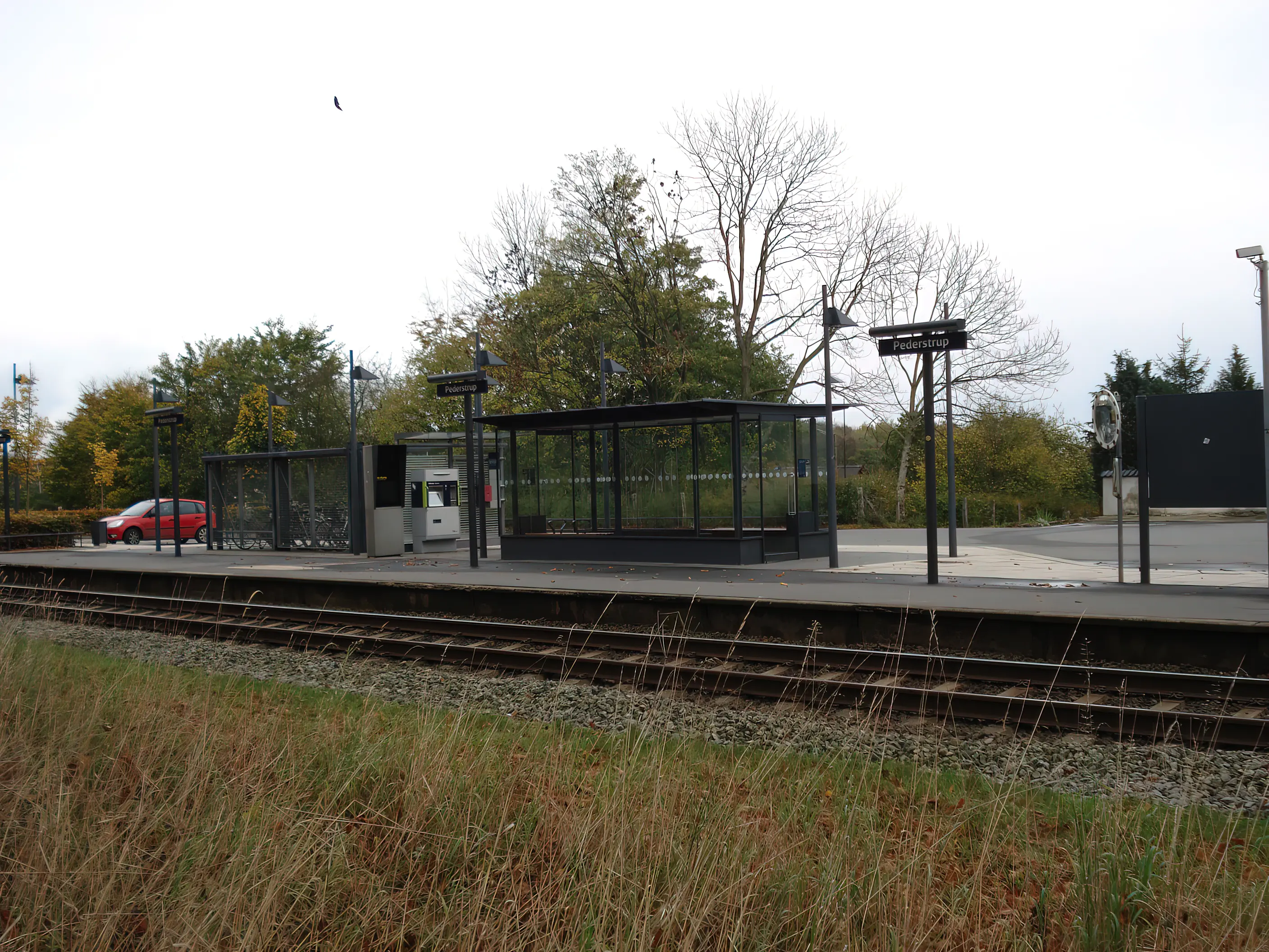 Pederstrup Station er nedrevet, men den har ligget her.
