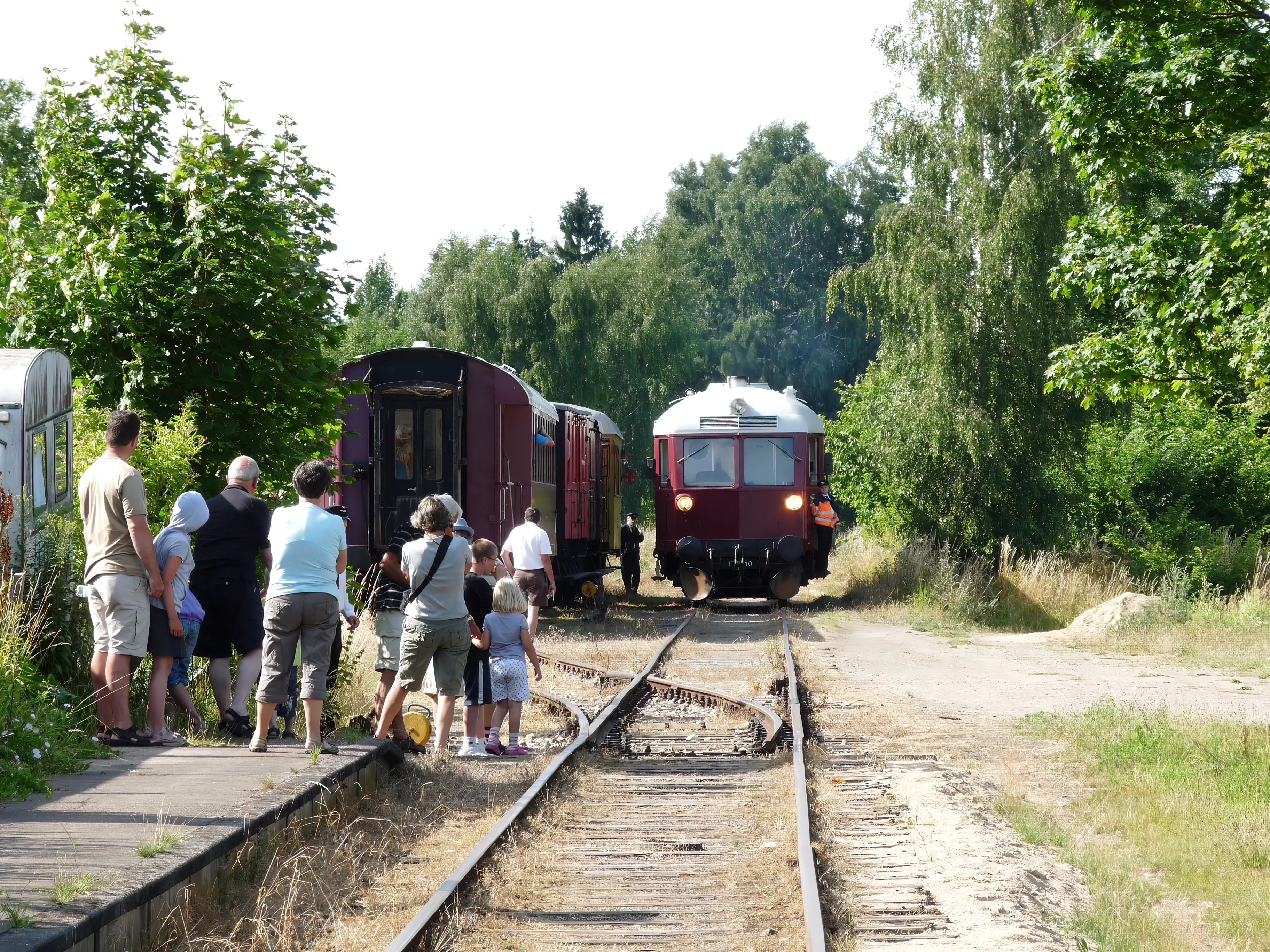 Billede af Korinth Stations sporareal.