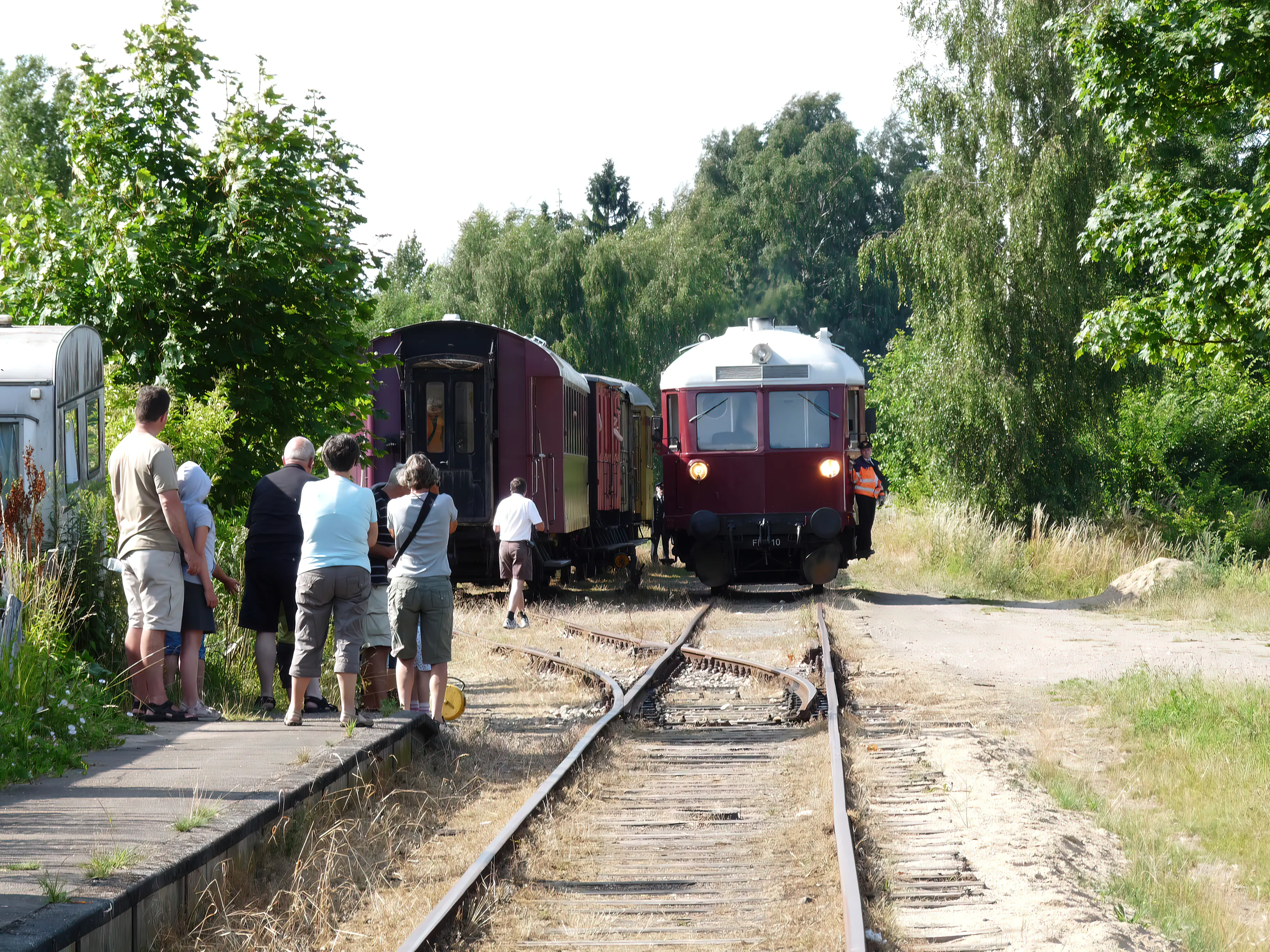 Billede af Korinth Stations sporareal.