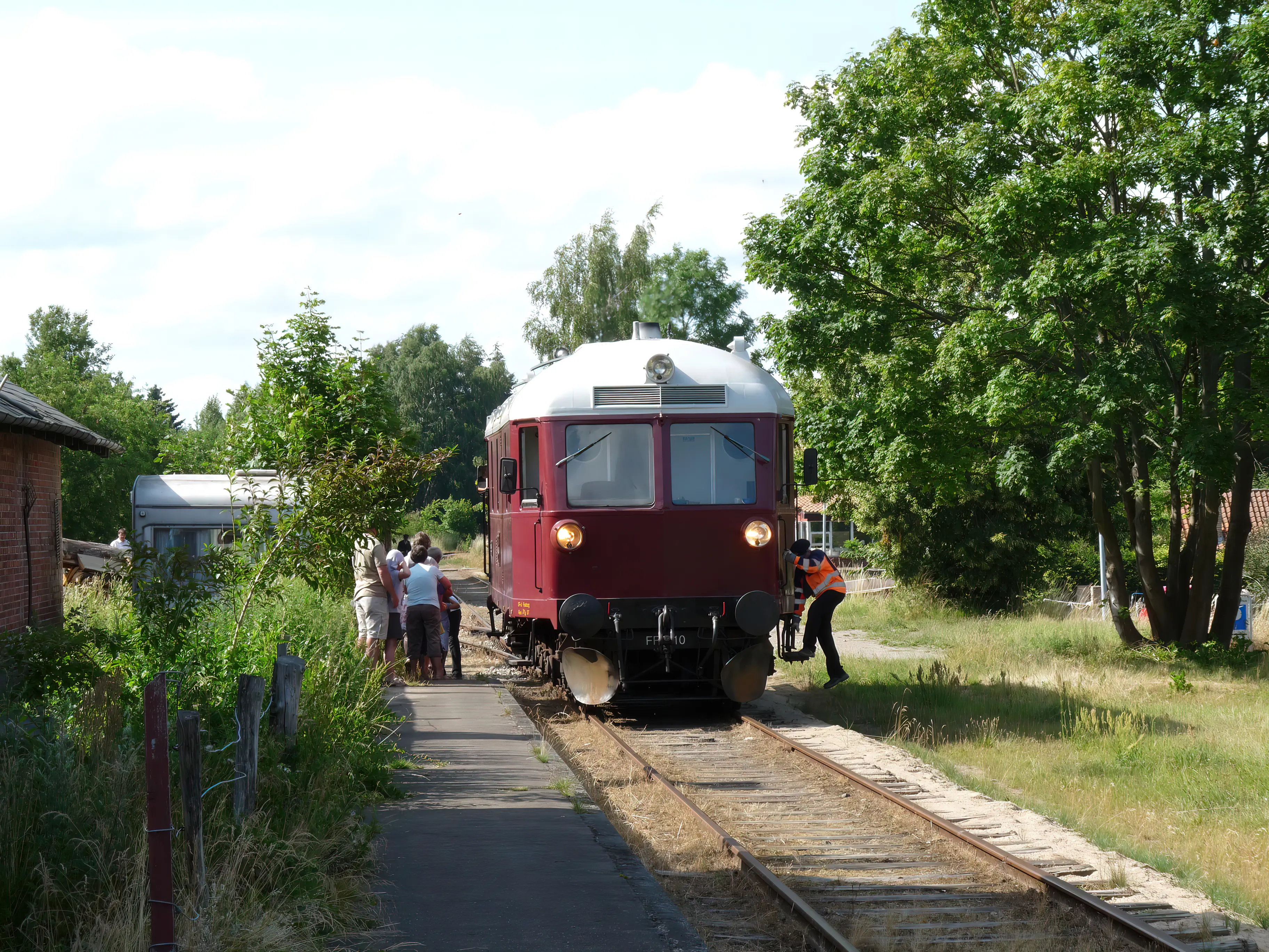 Billede af Korinth Stations sporareal.