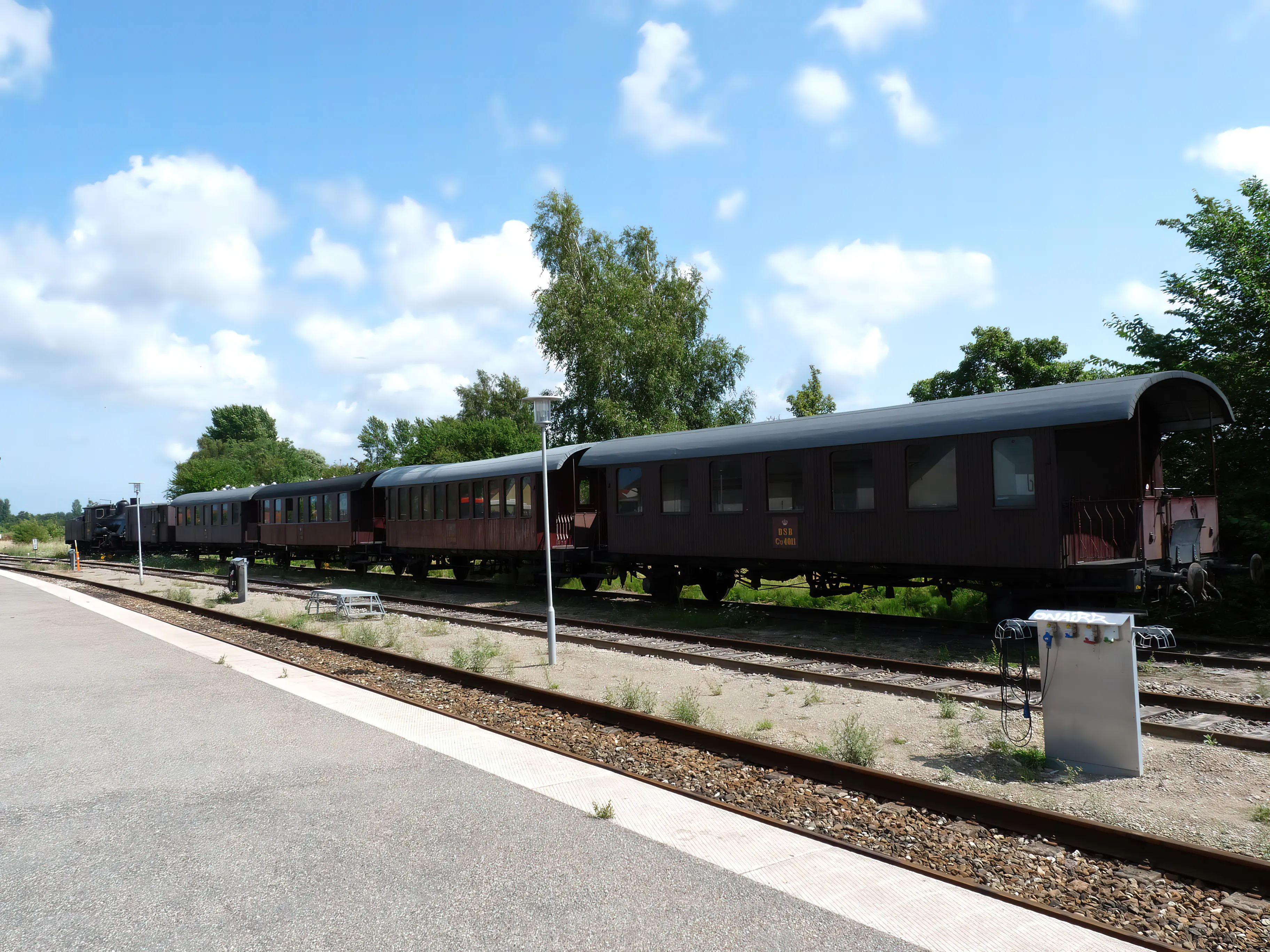 Billede af Nykøbing Sjælland Stations sporareal.