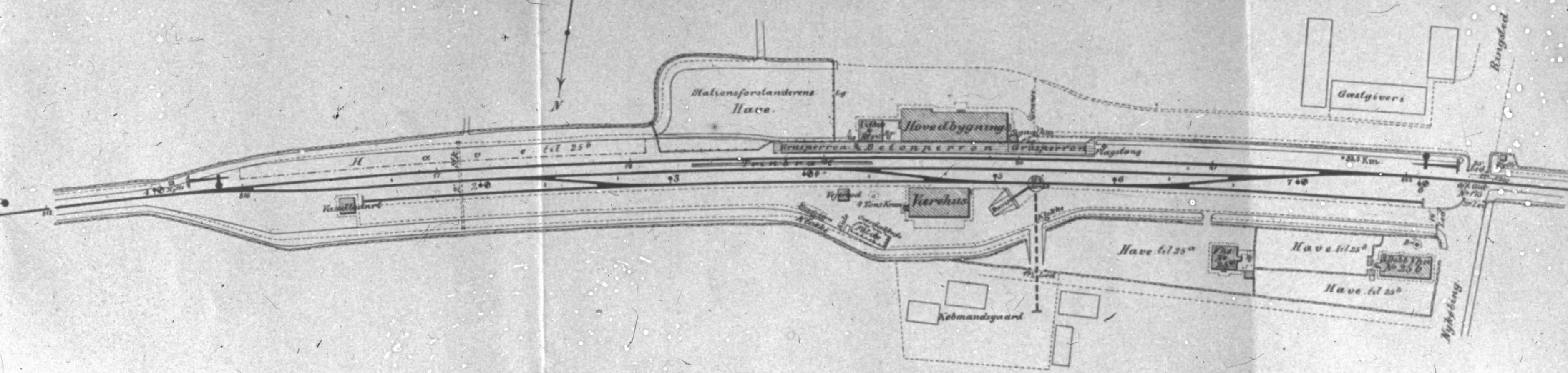 Sporplan af Mørkøv Station.