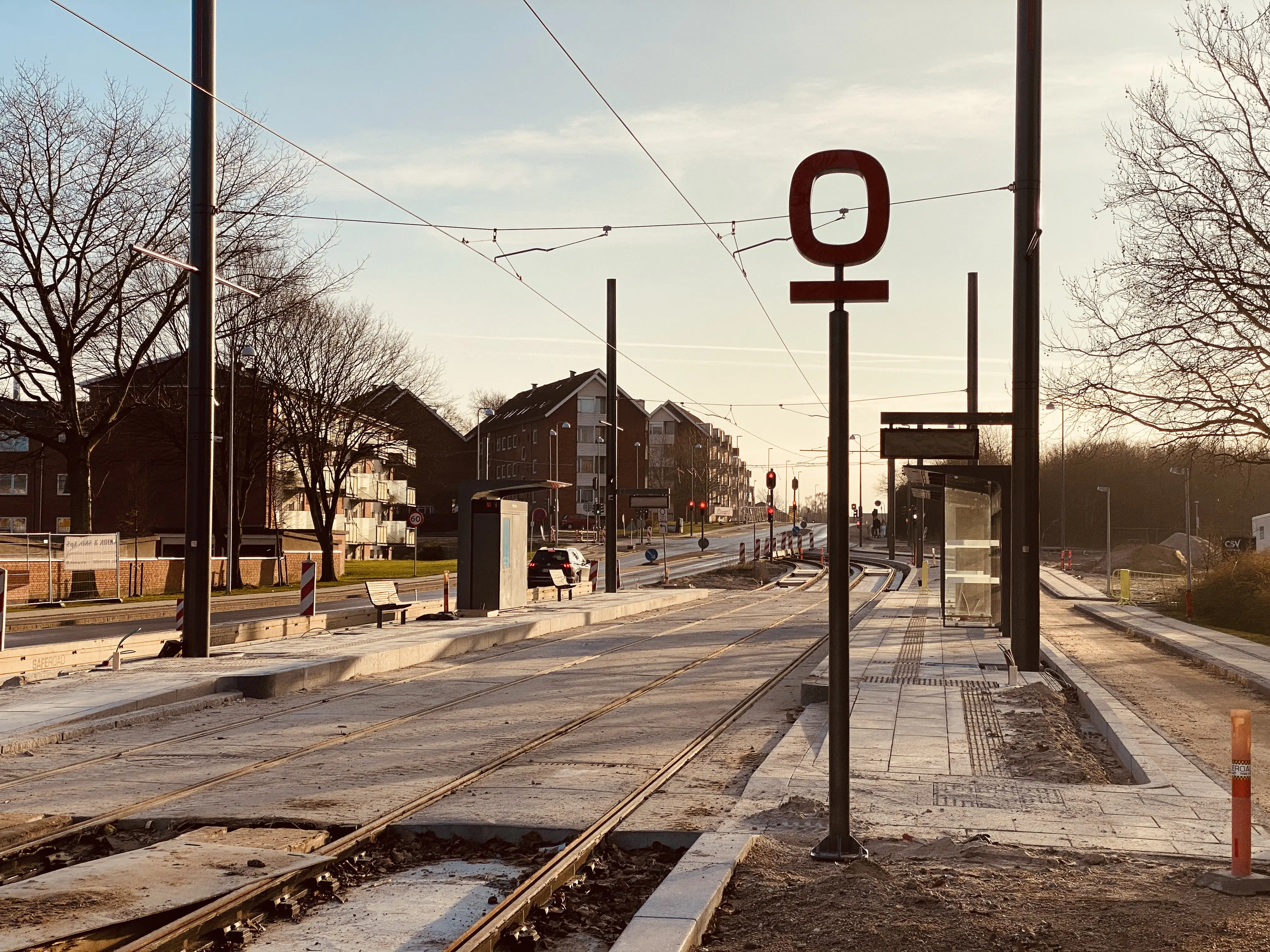 Billede af Højstrup Letbanestation.