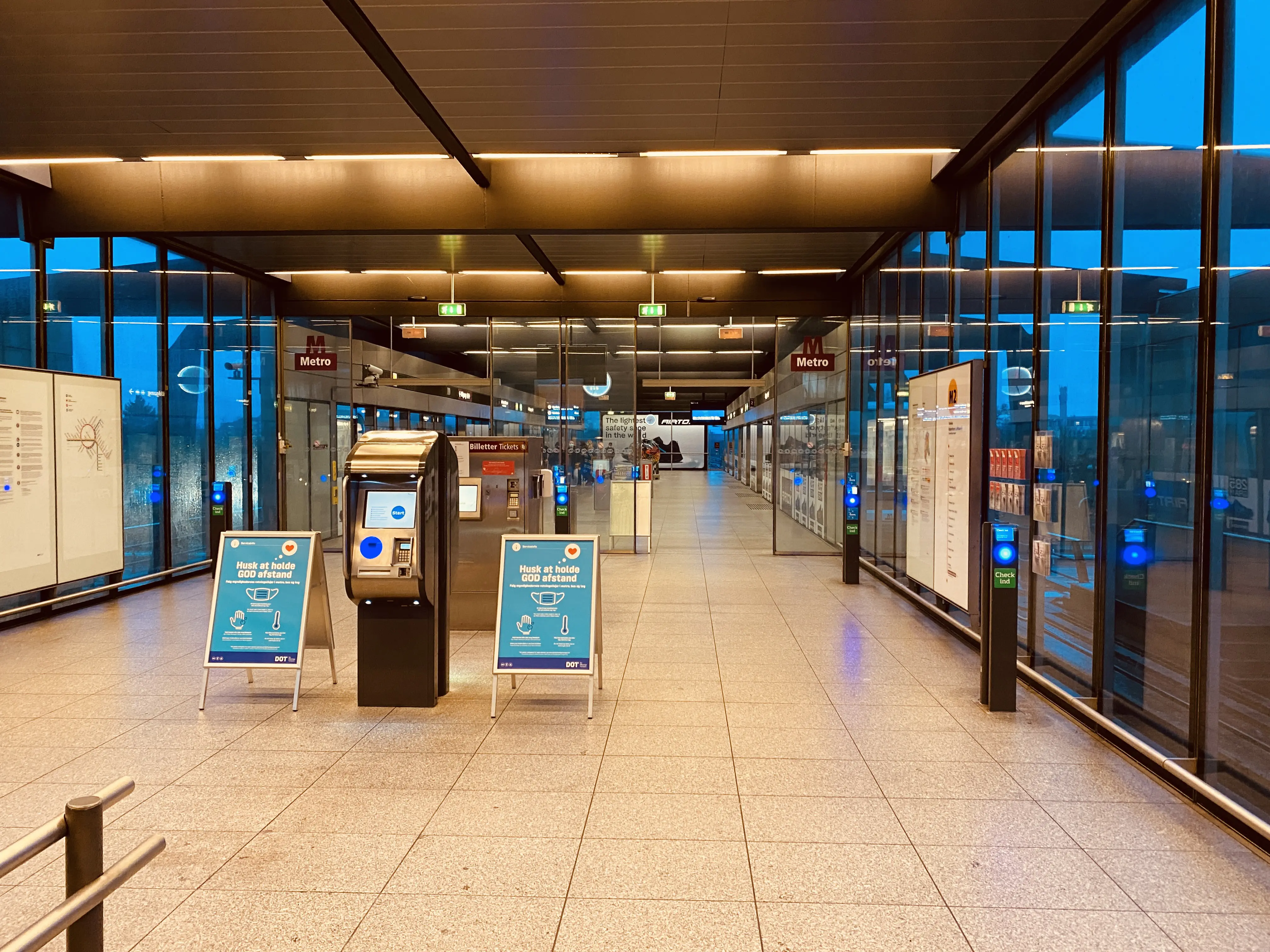 Billede af Københavns Lufthavn Metrostation.
