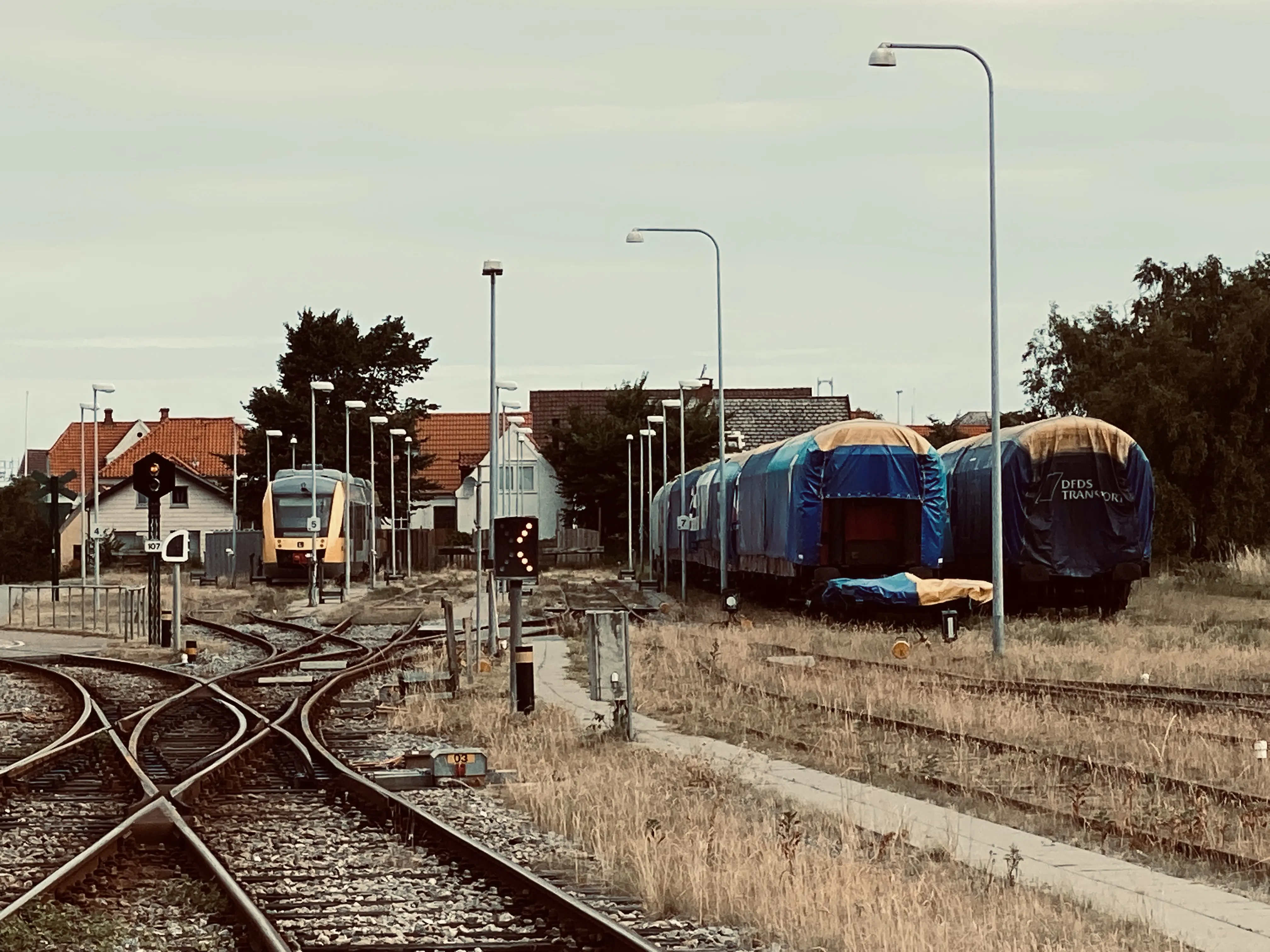 Billede af Hundested Stations sporareal.