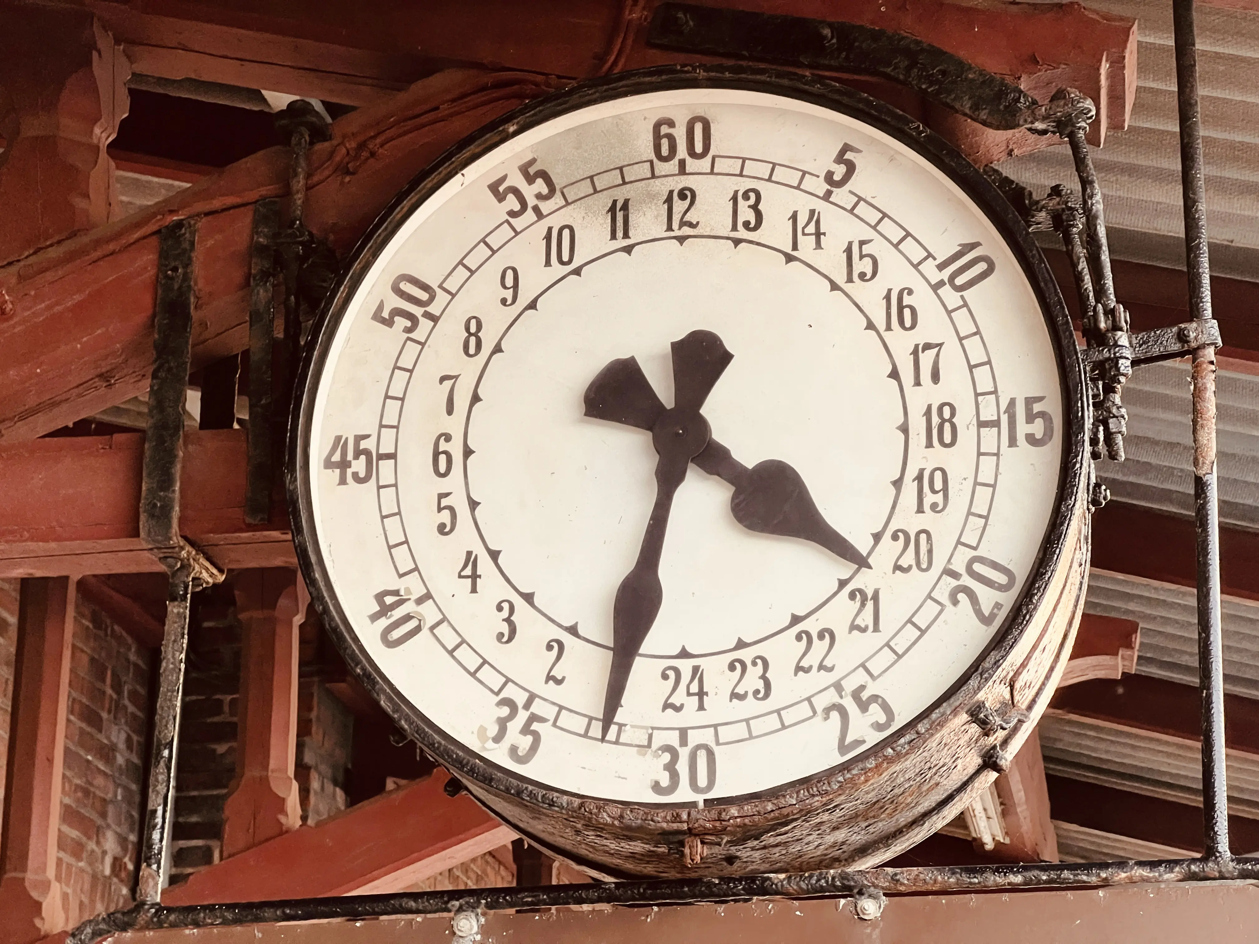 Billede af 24 timers uret på Rudkøbing Station.