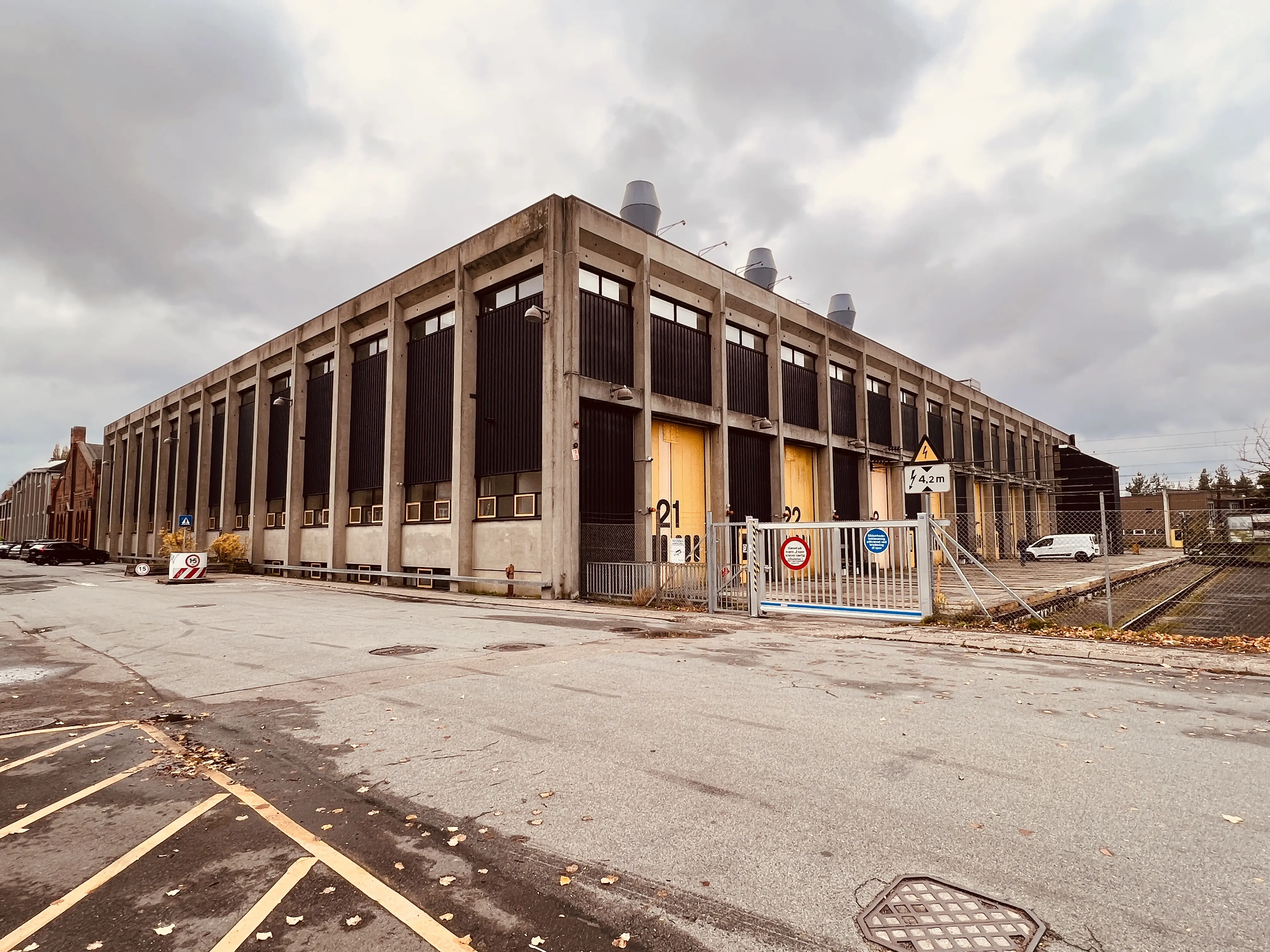 Billede af værksted, remise og vedligeholdelsesområdet ved København Hovedbanegårds.