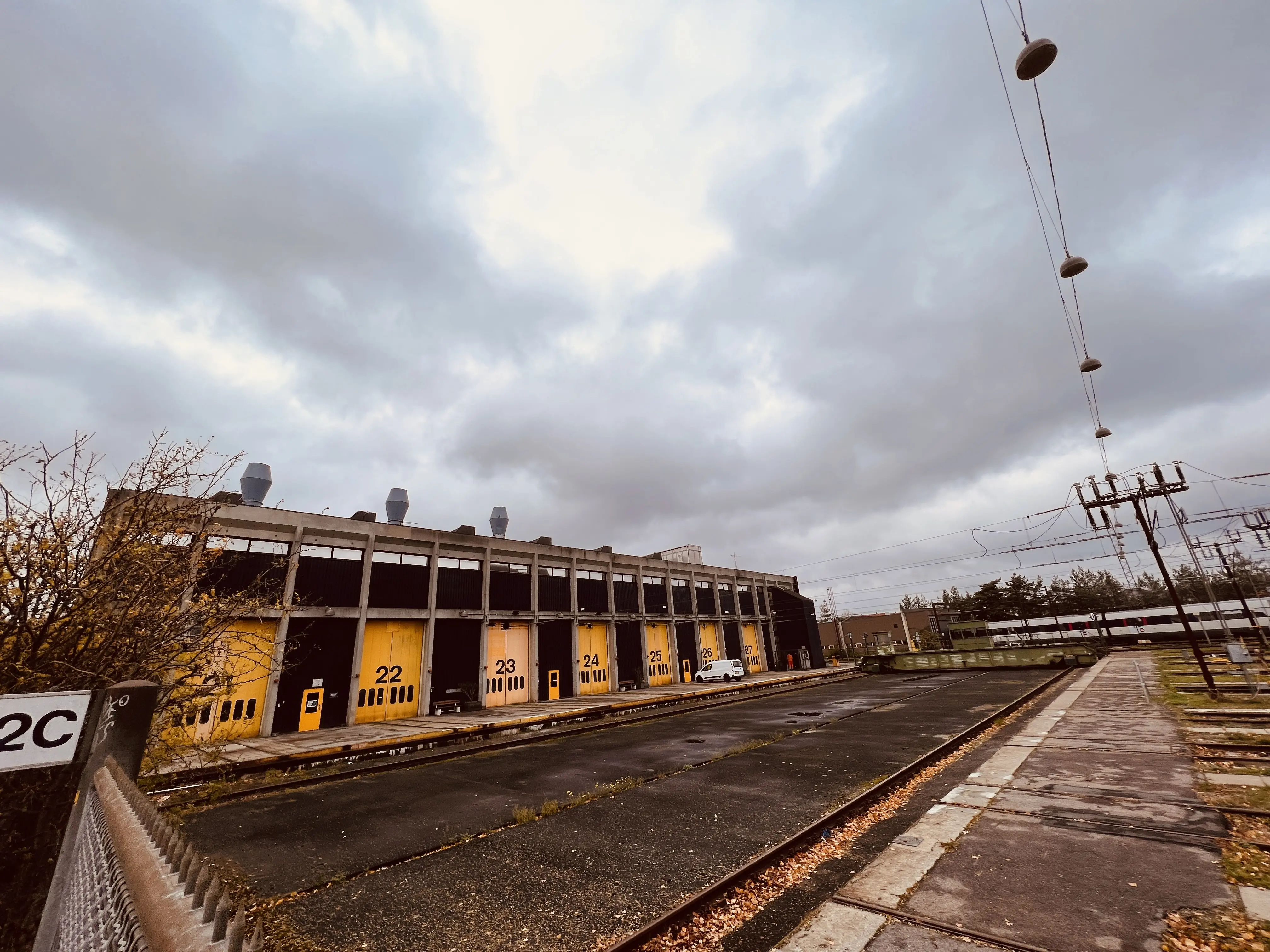 Billede af værksted, remise og vedligeholdelsesområdet ved København Hovedbanegårds.