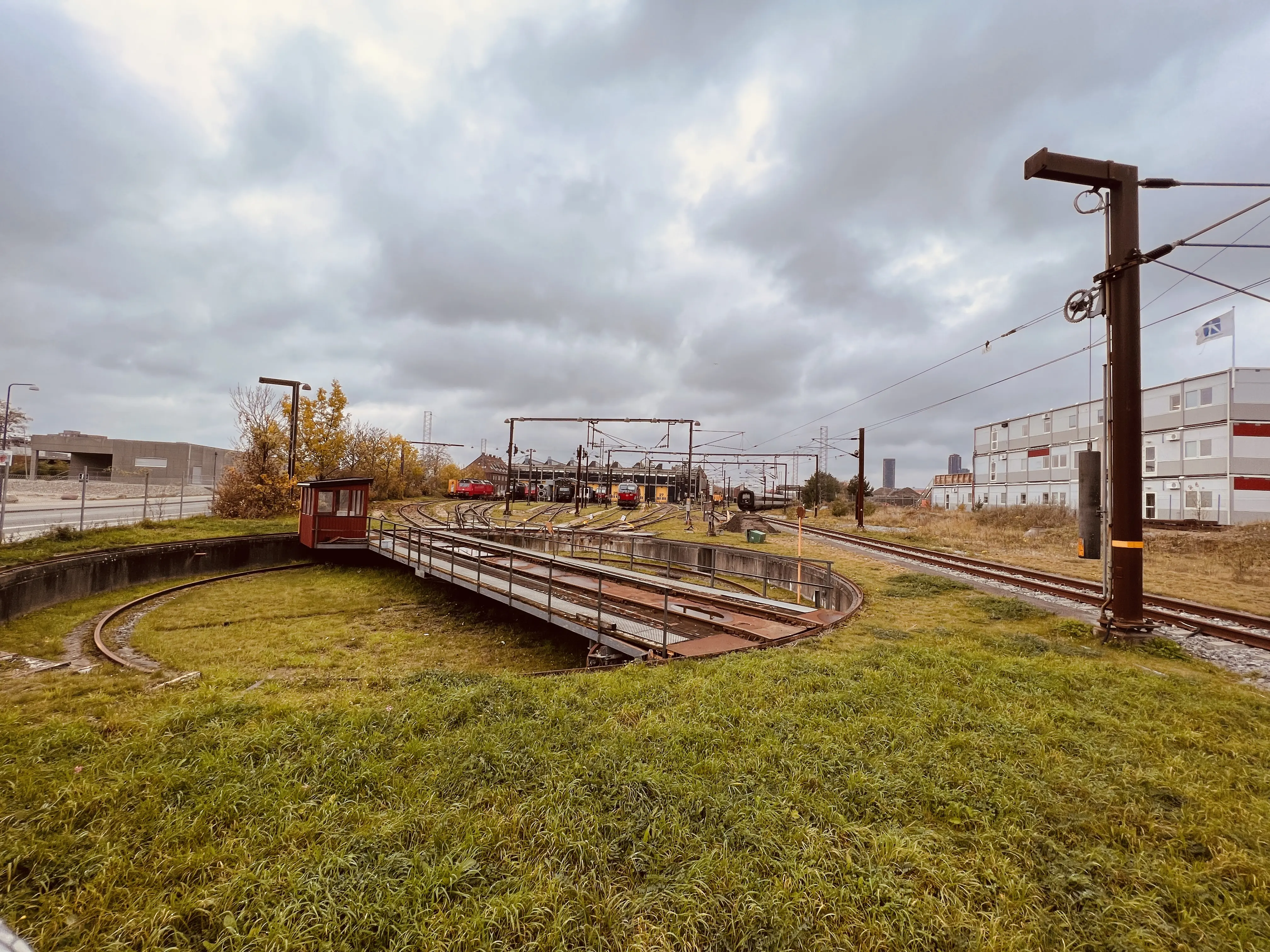 Billede af drejeskiven ved værksted, remise og vedligeholdelsesområdet ved København Hovedbanegårds.