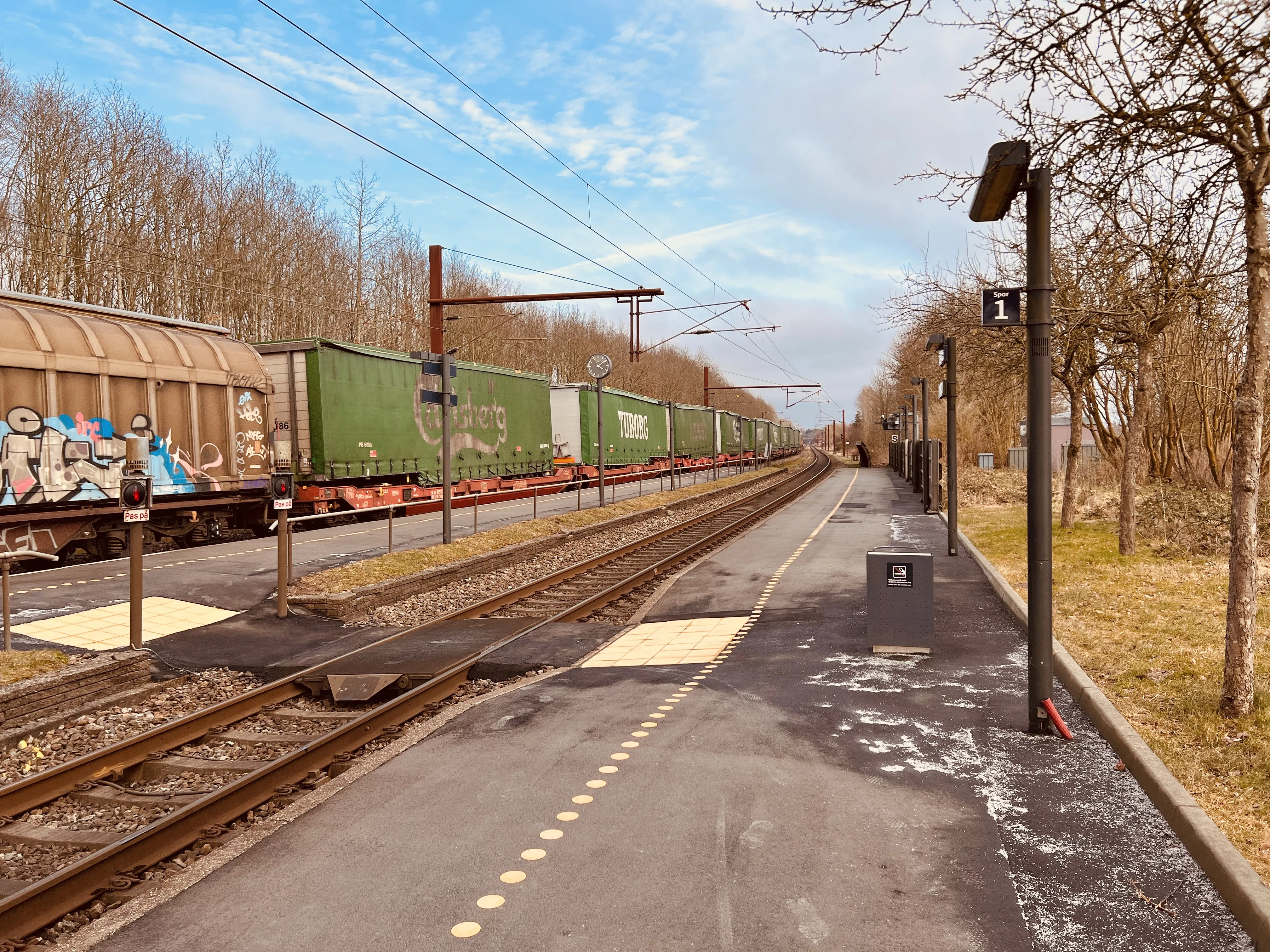 Billede af tog ud for Bred Trinbræt.