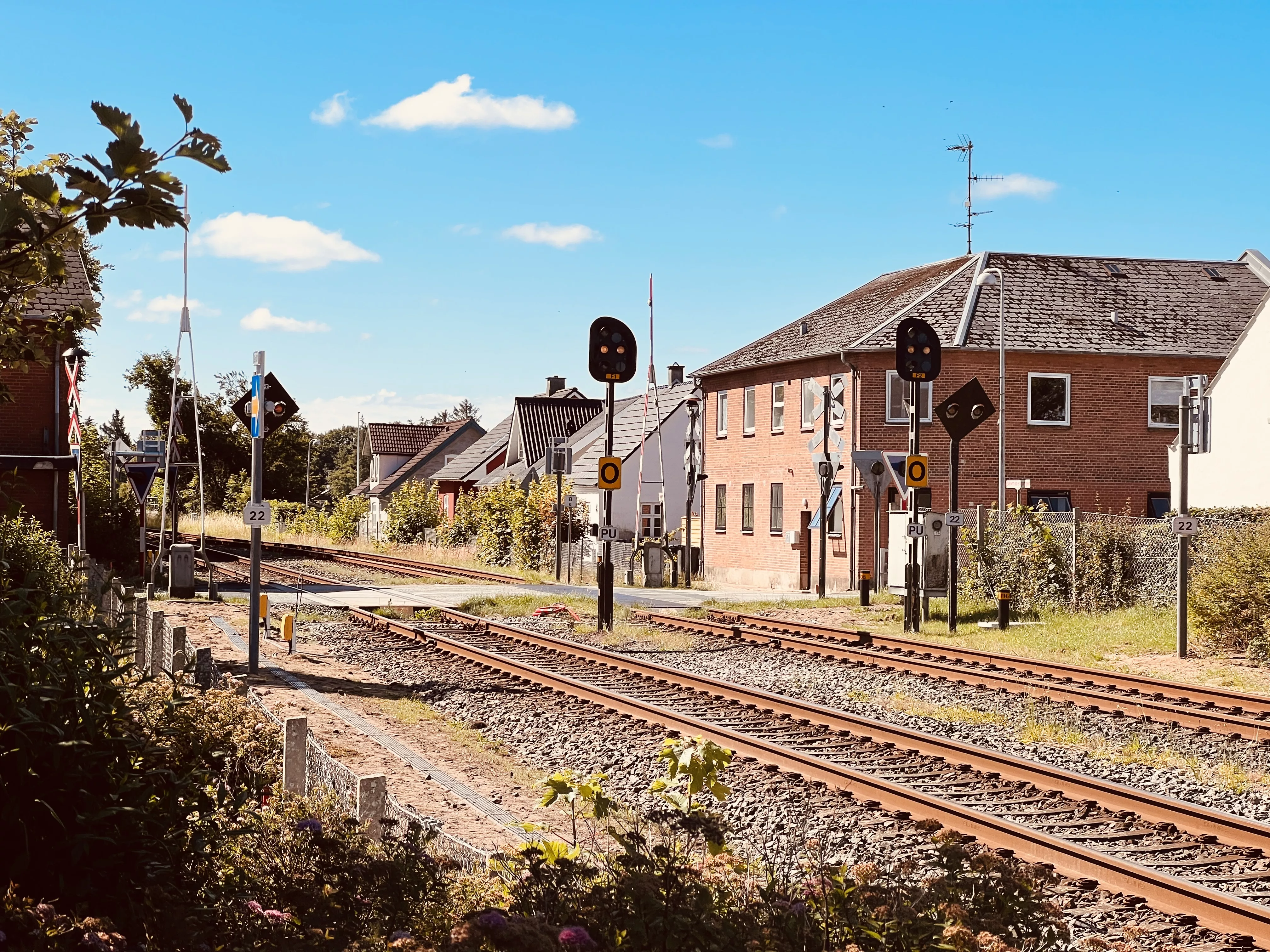 Billede af Gredstedbro Stations ind og udkørsel.
