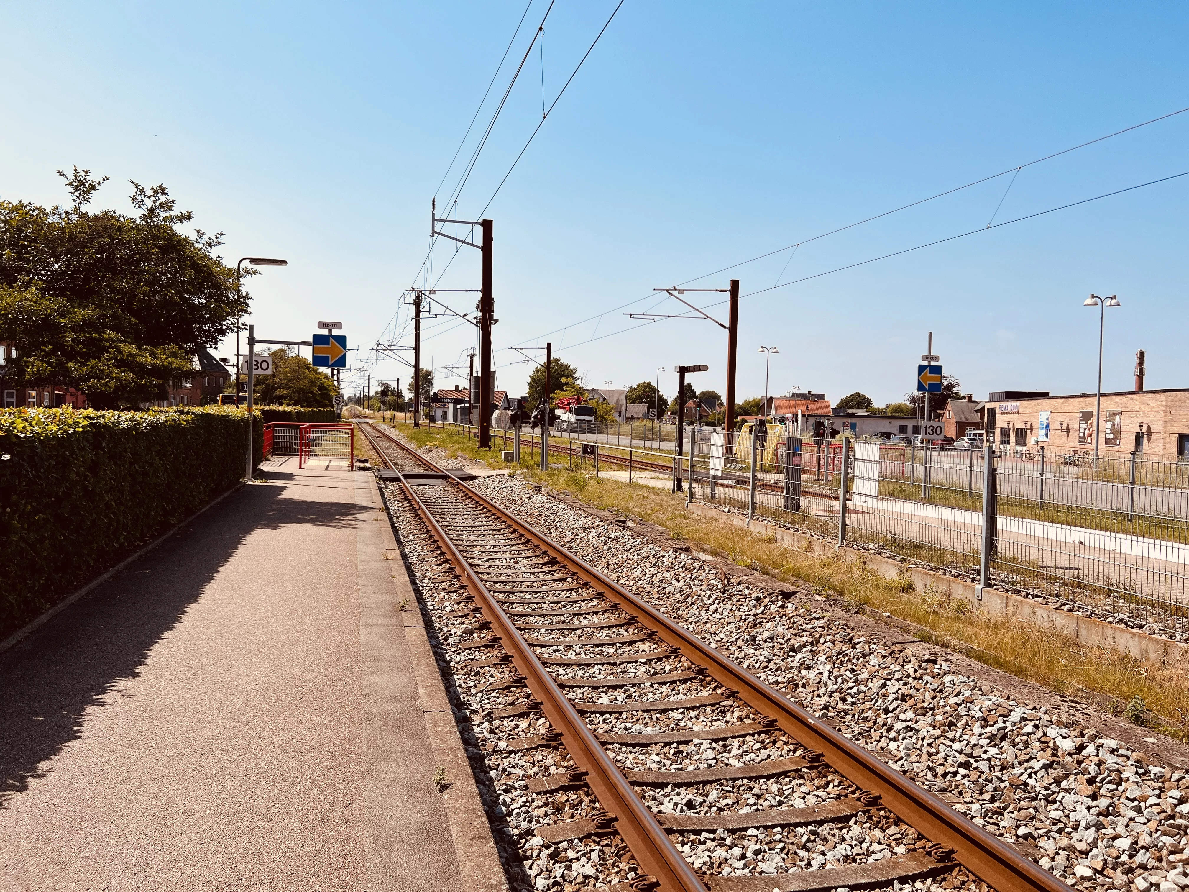 Billede af Haslev Stations ind og udkørsel.