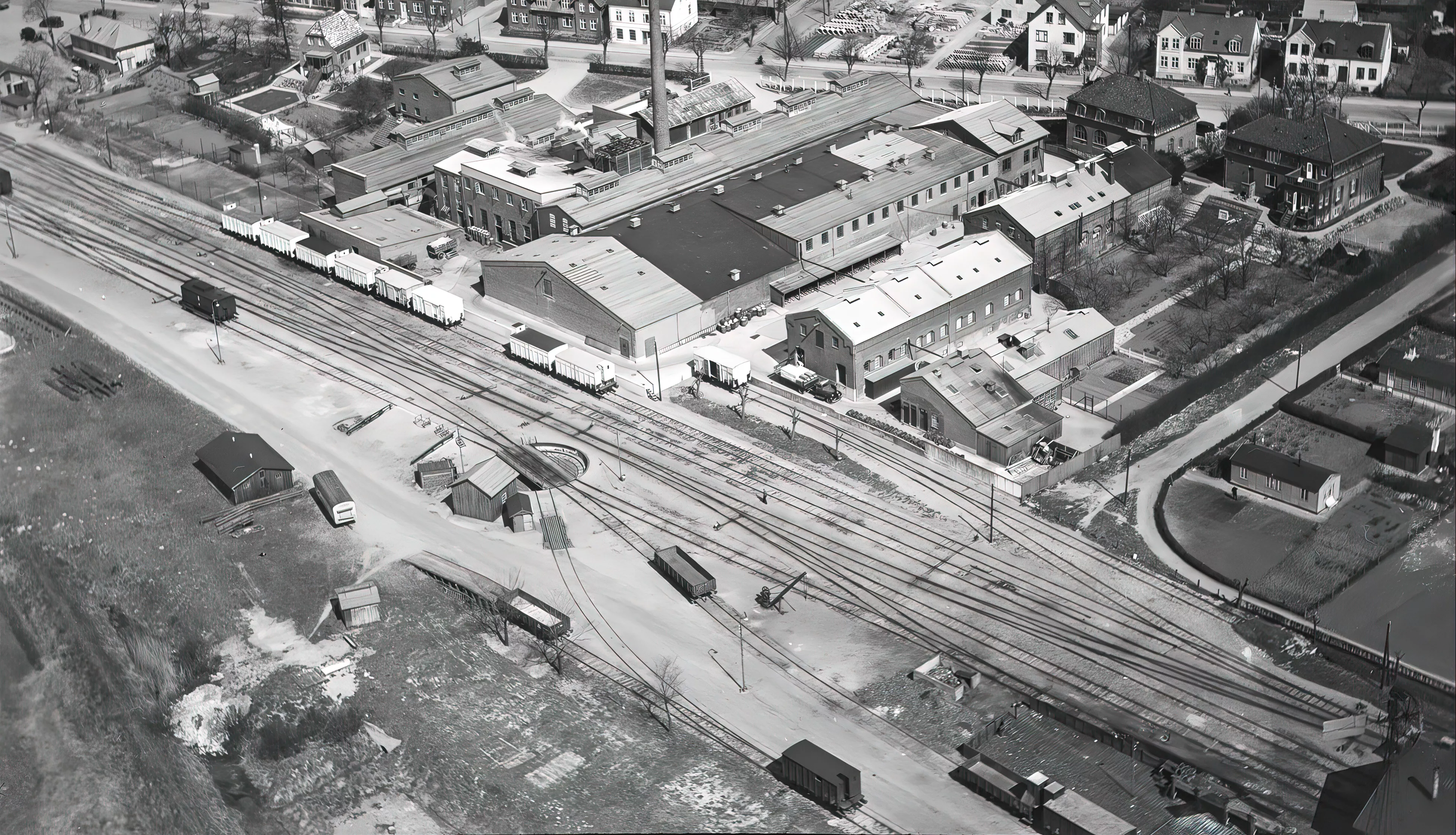 Billede af sporarealet ved Frederikssund Station.