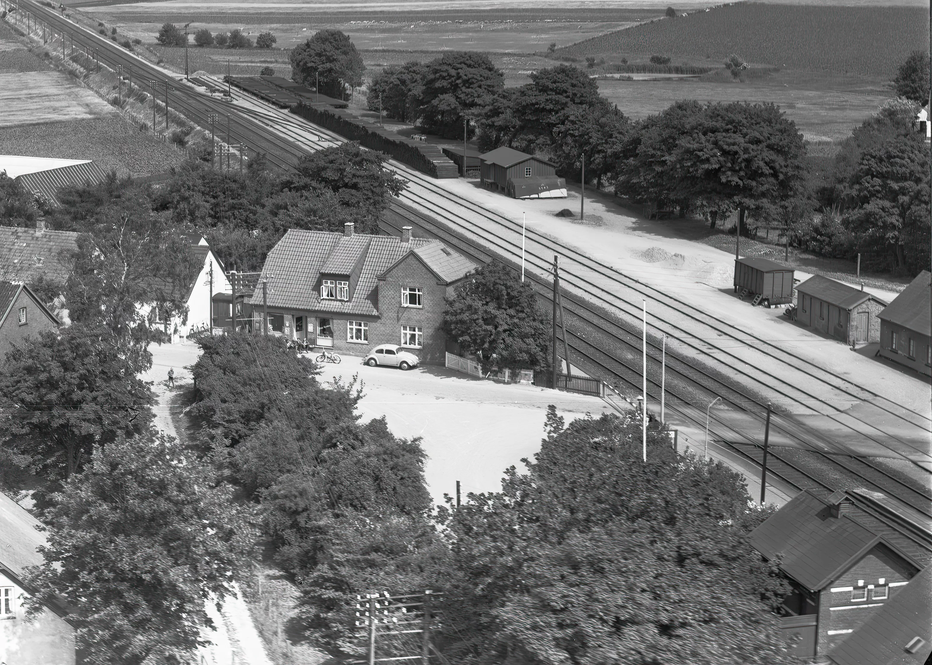 Billede af Forlev Stations sporareal.