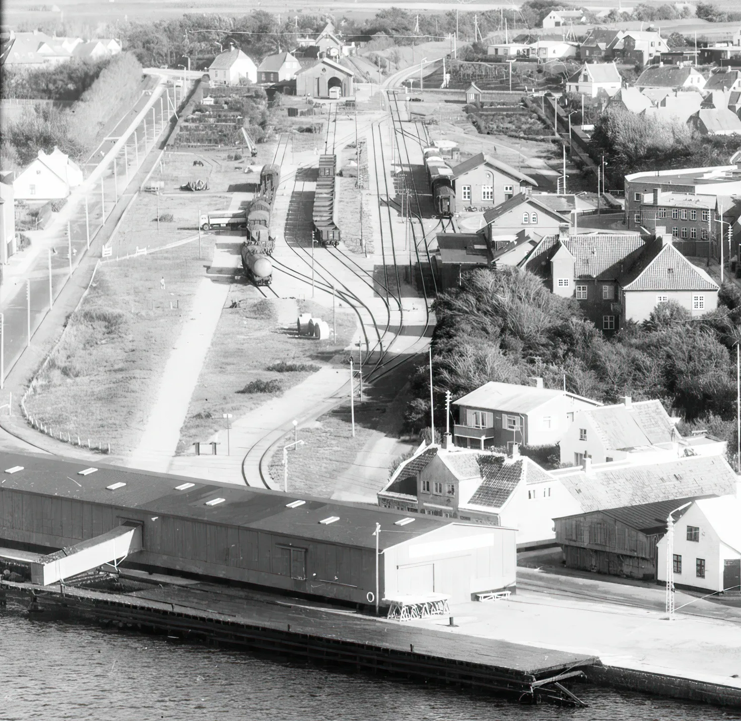 Billede af Løgstør Stations sporareal.
