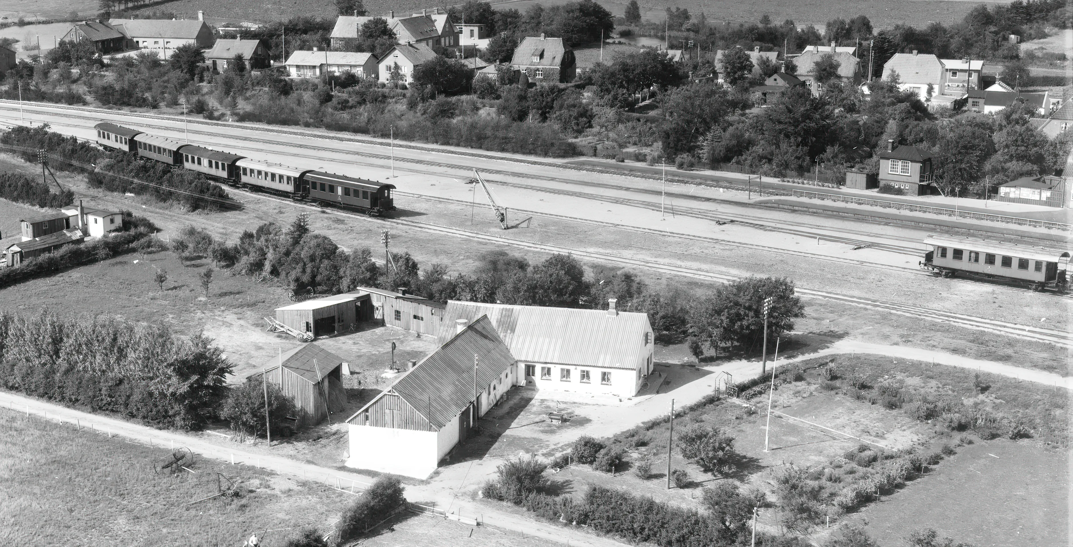 Billede af Rødkærsbro Stations sporareal.