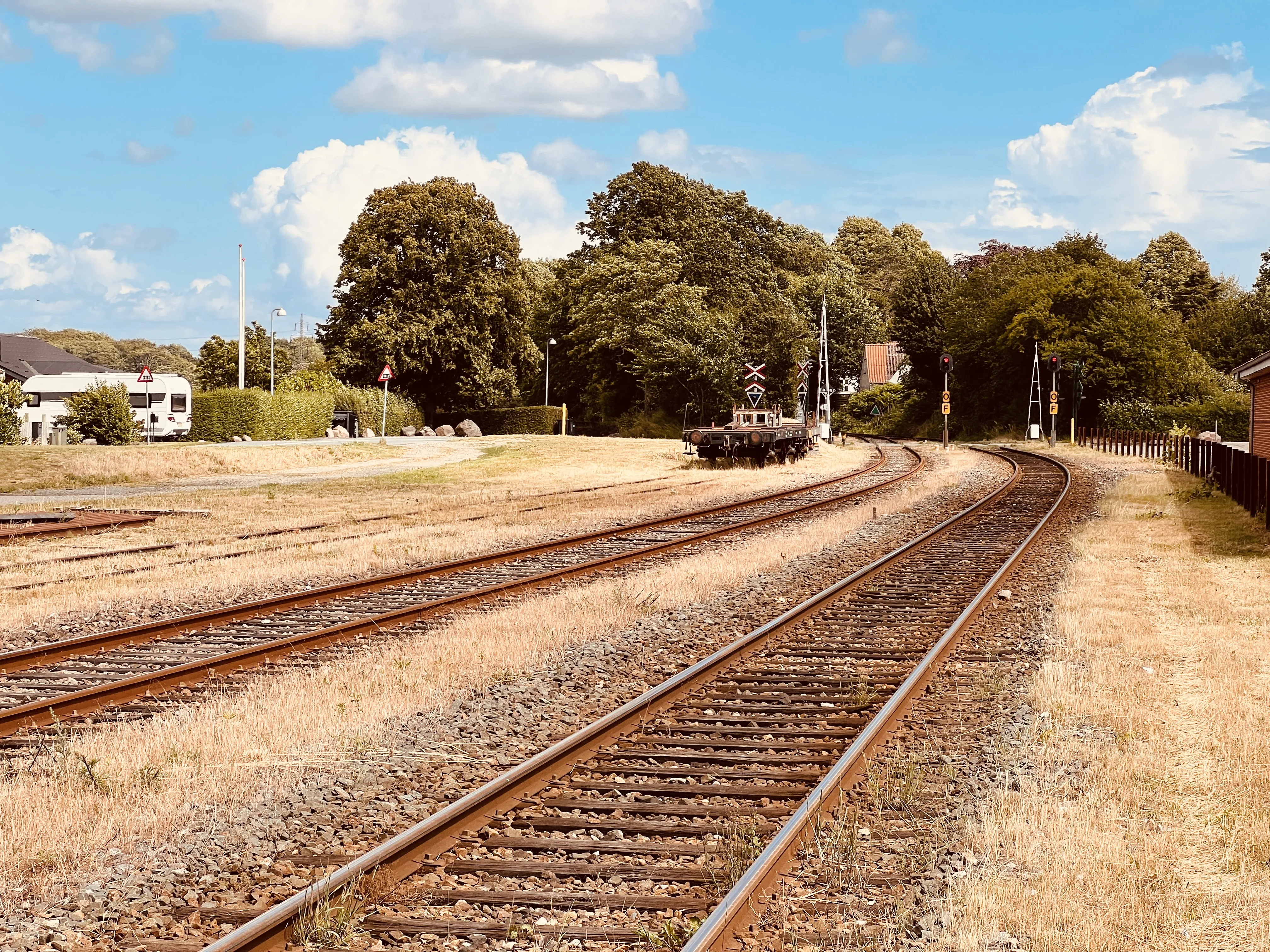 Billede af Svinninge Stations sporareal.