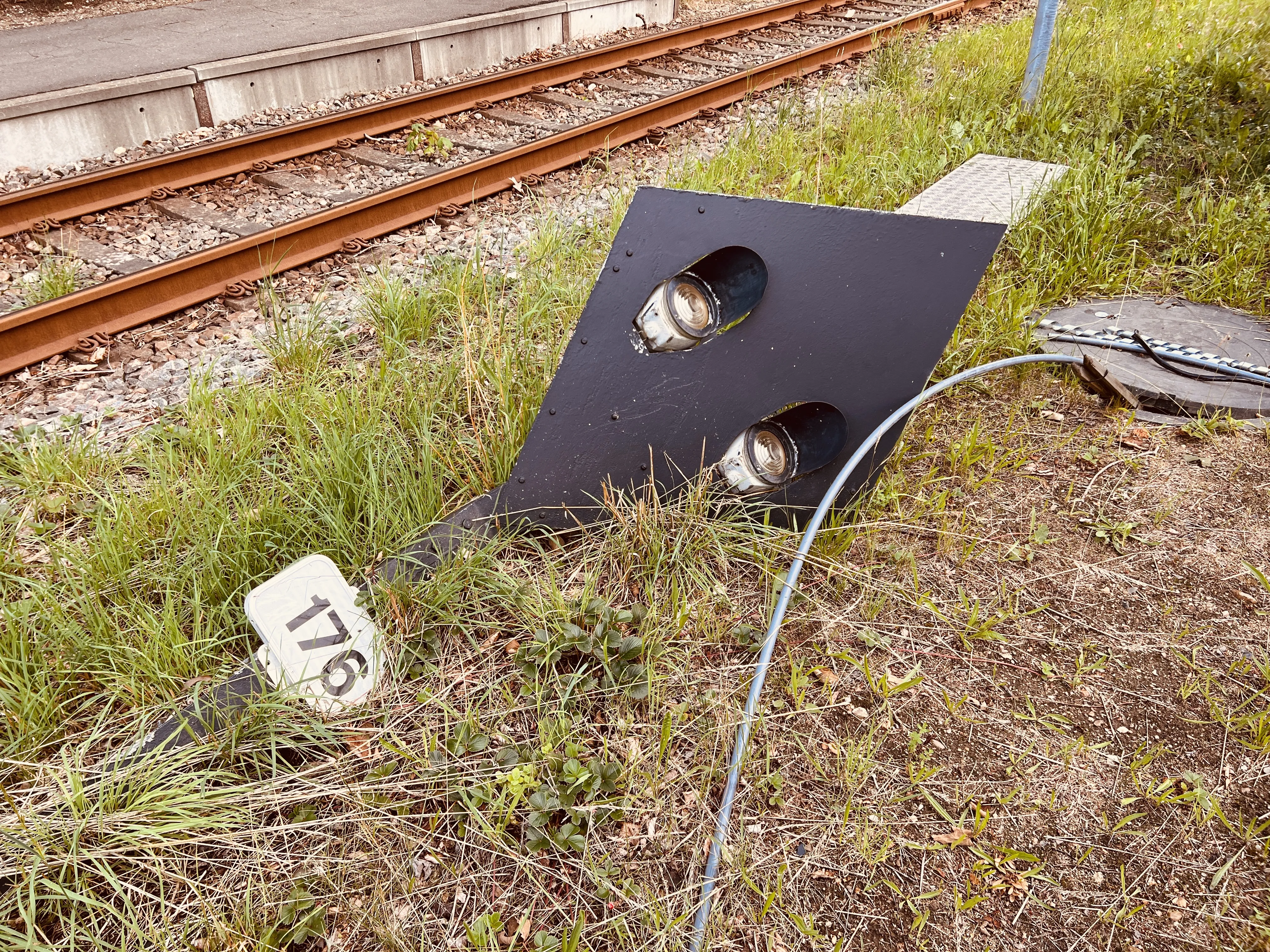Billede af det "gamle" signalsystem ved Studsgård Station.