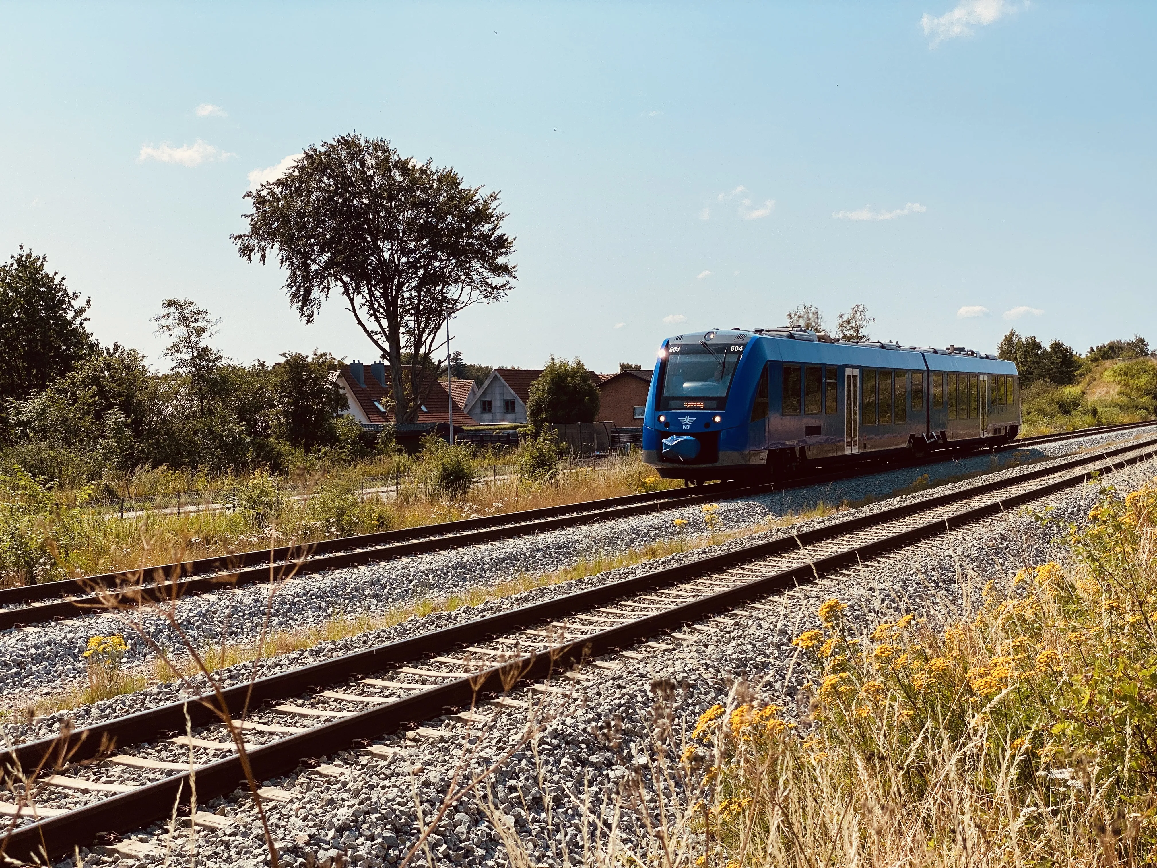 Billede af NJJ LM 604 fotograferet ud for Skalborg Trinbræt.