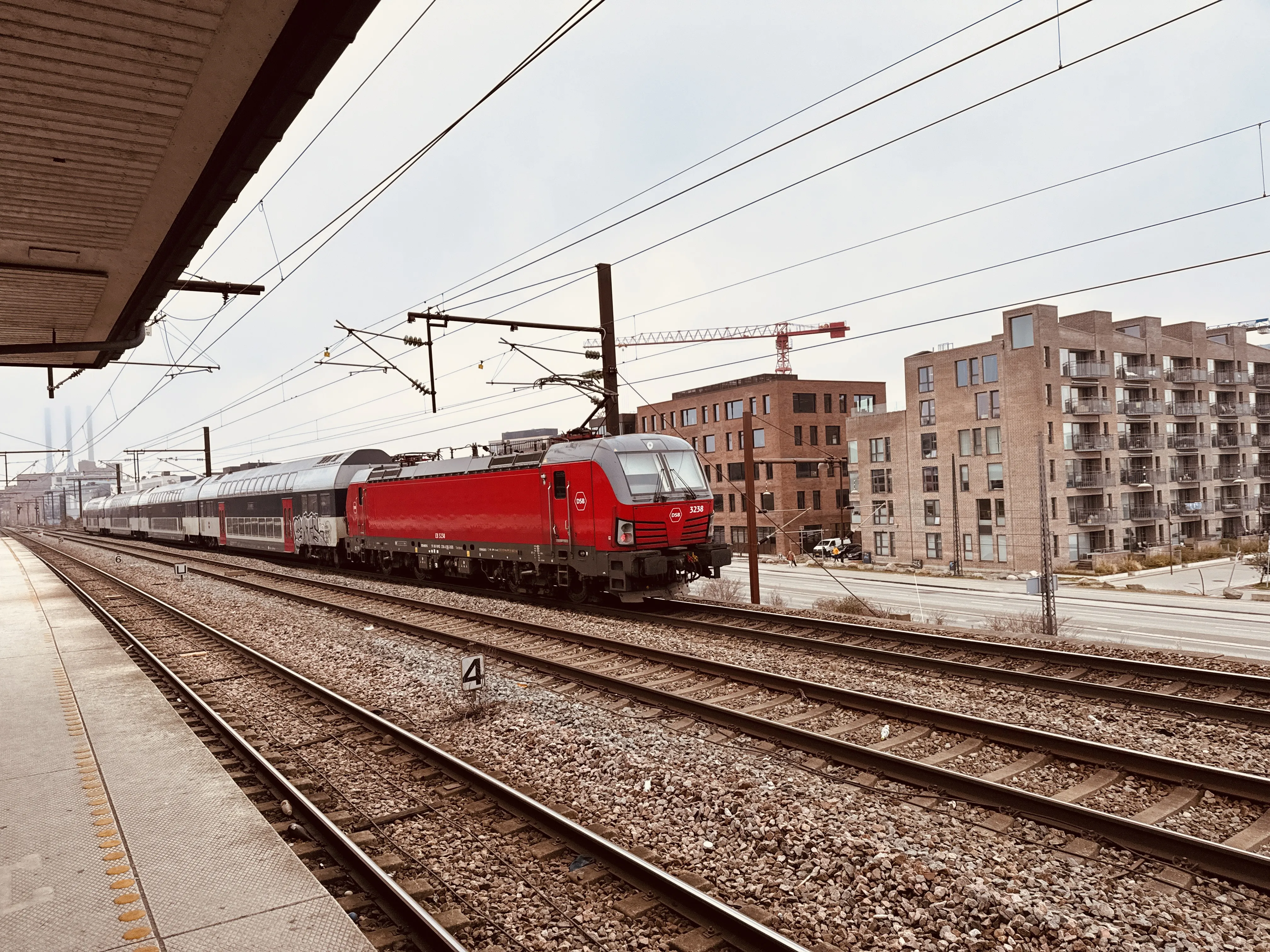 Billede af DSB EB 3238 fotograferet ud for Nordhavn S-togstrinbræt.