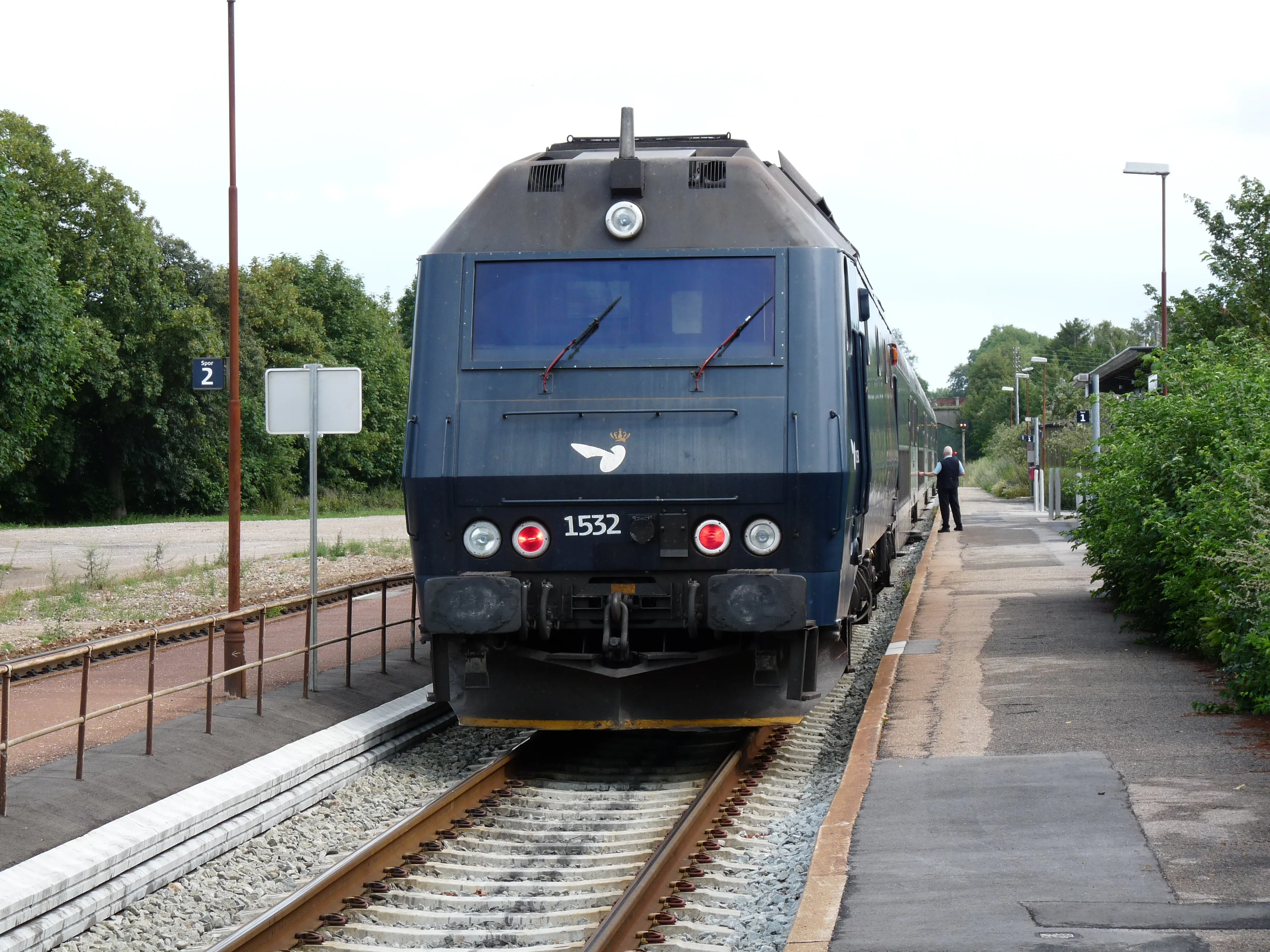 Billede af DSB ME 1532 fotograferet ud for Svebølle Trinbræt.