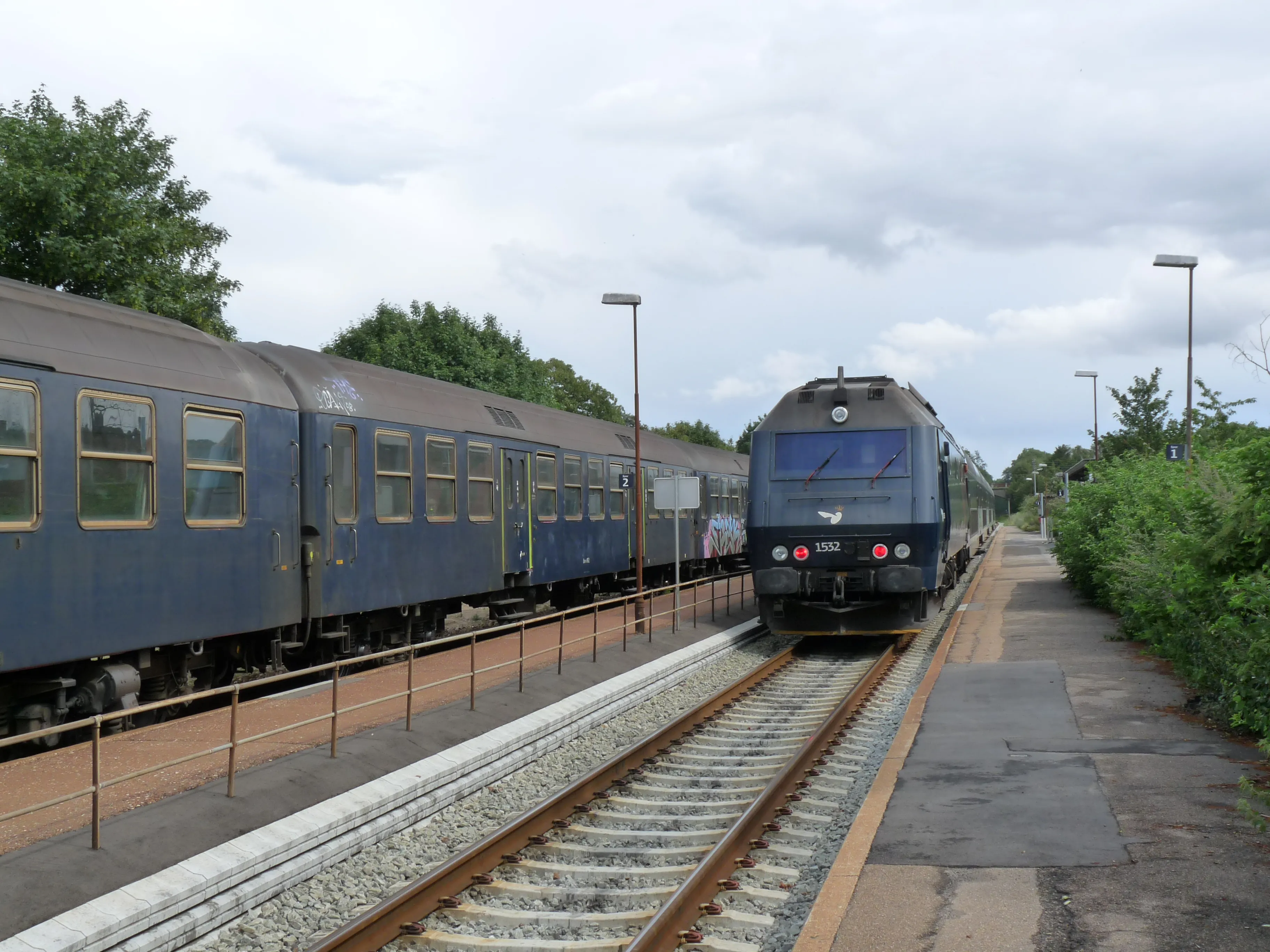 Billede af DSB ME 1532 fotograferet ud for Svebølle Trinbræt.