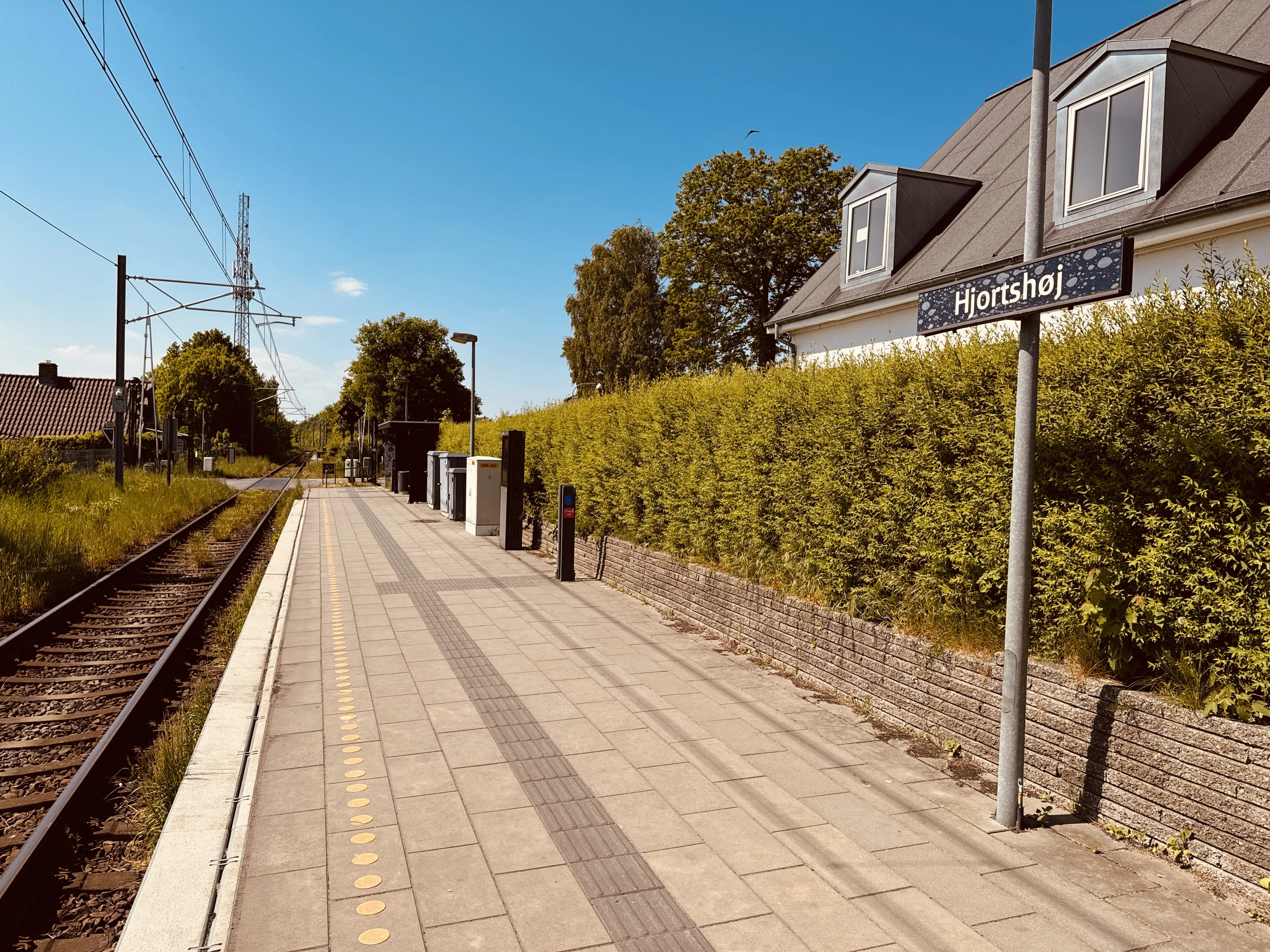 Billede af Hjortshøj Station - Station er nedrevet, men Hjortshøj Station har ligget her.