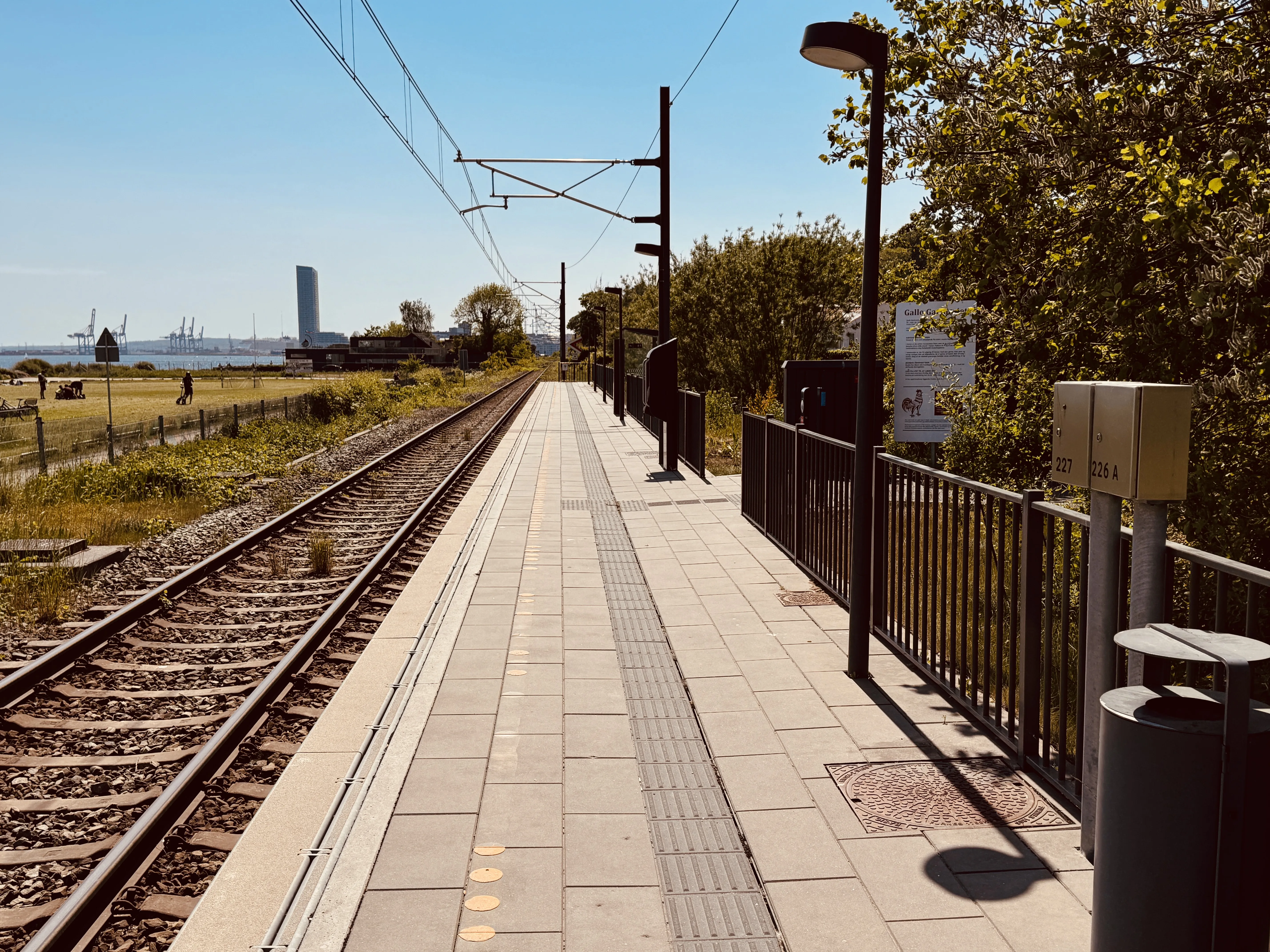 Billede af Risskov Strandpark Letbanestation.