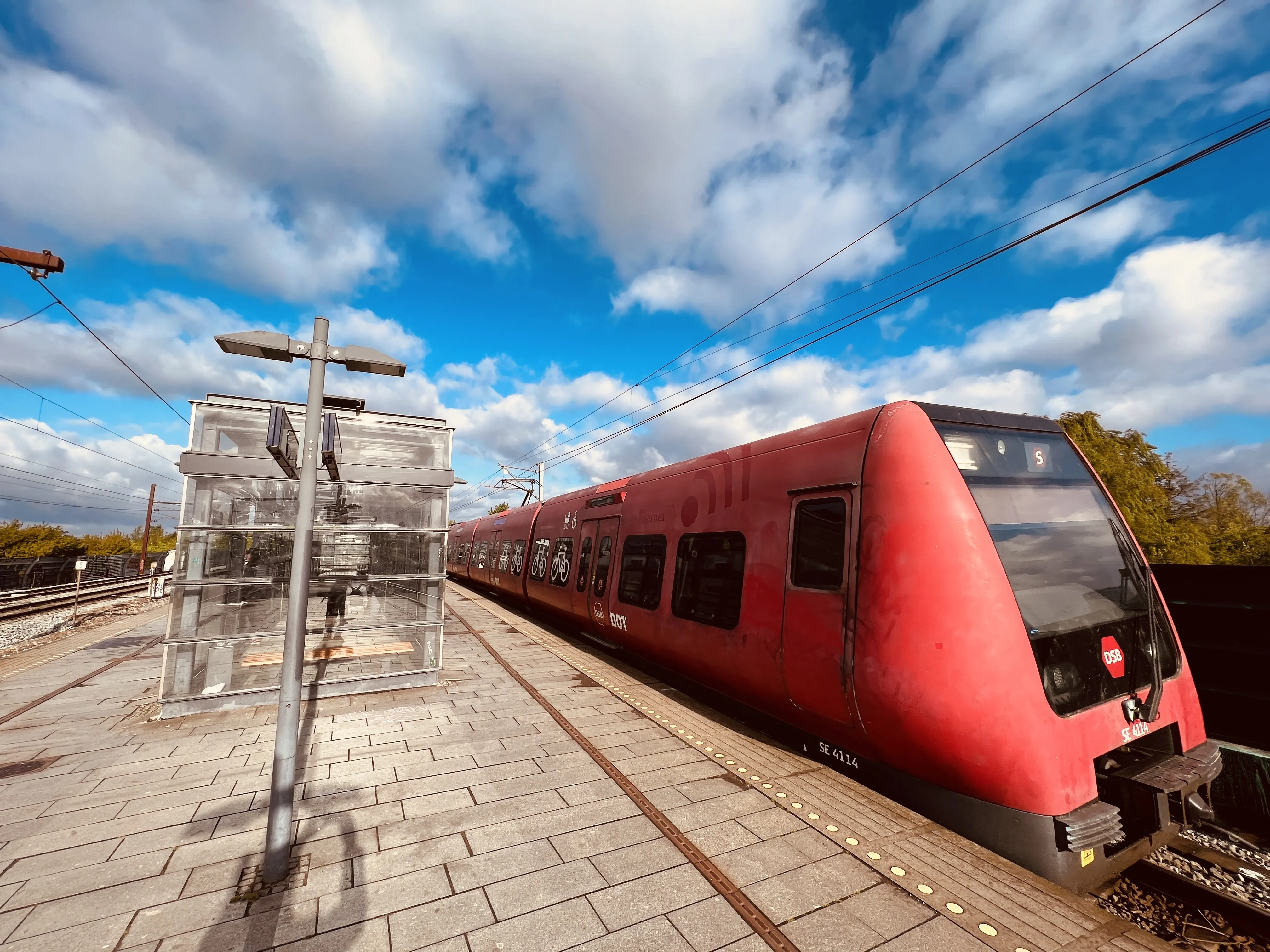 Billede af DSB SE 4114 fotograferet ud for Danshøj Trinbræt.