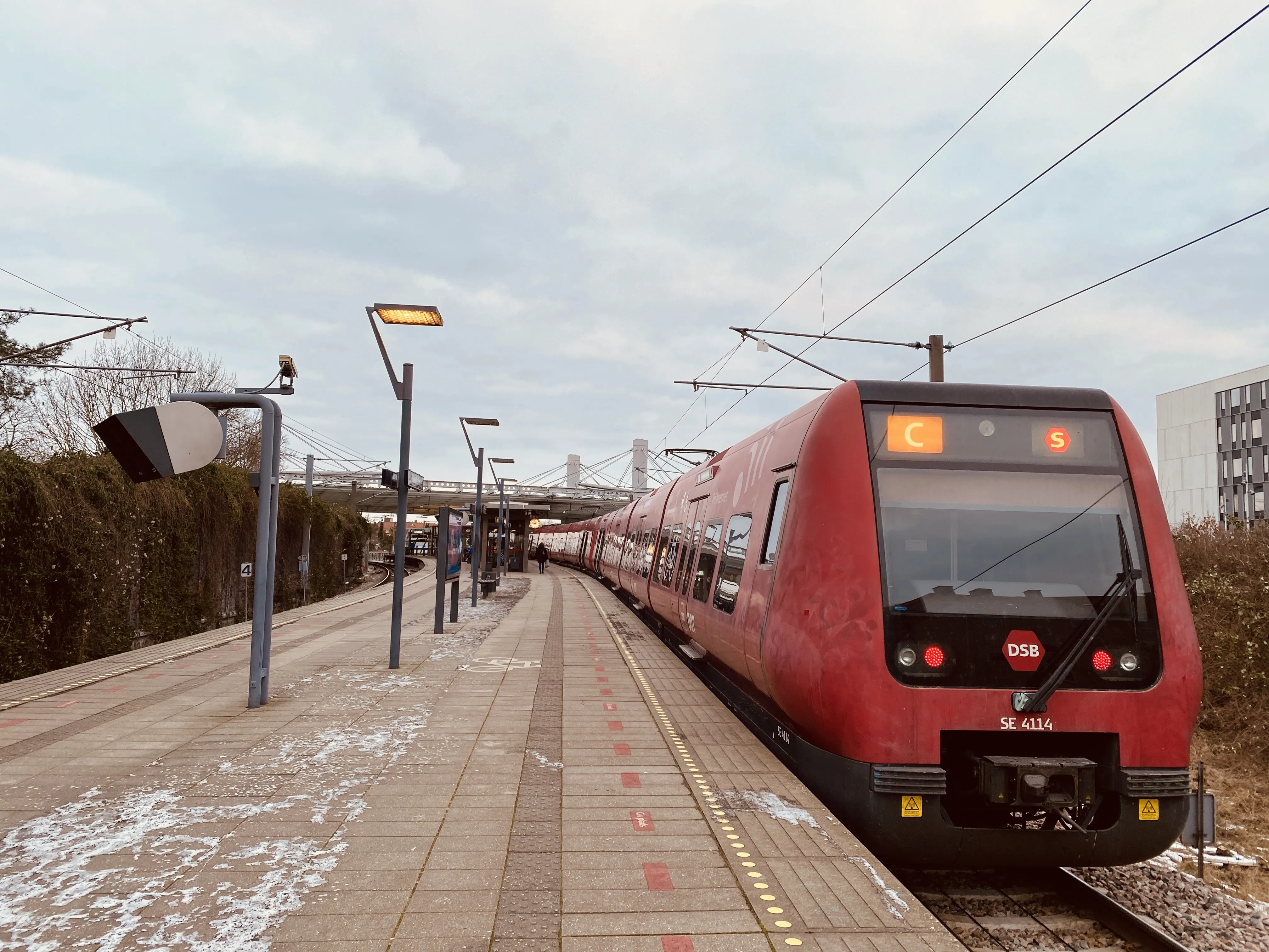 Billede af DSB SE 4114 fotograferet ud for Flintholm Station.
