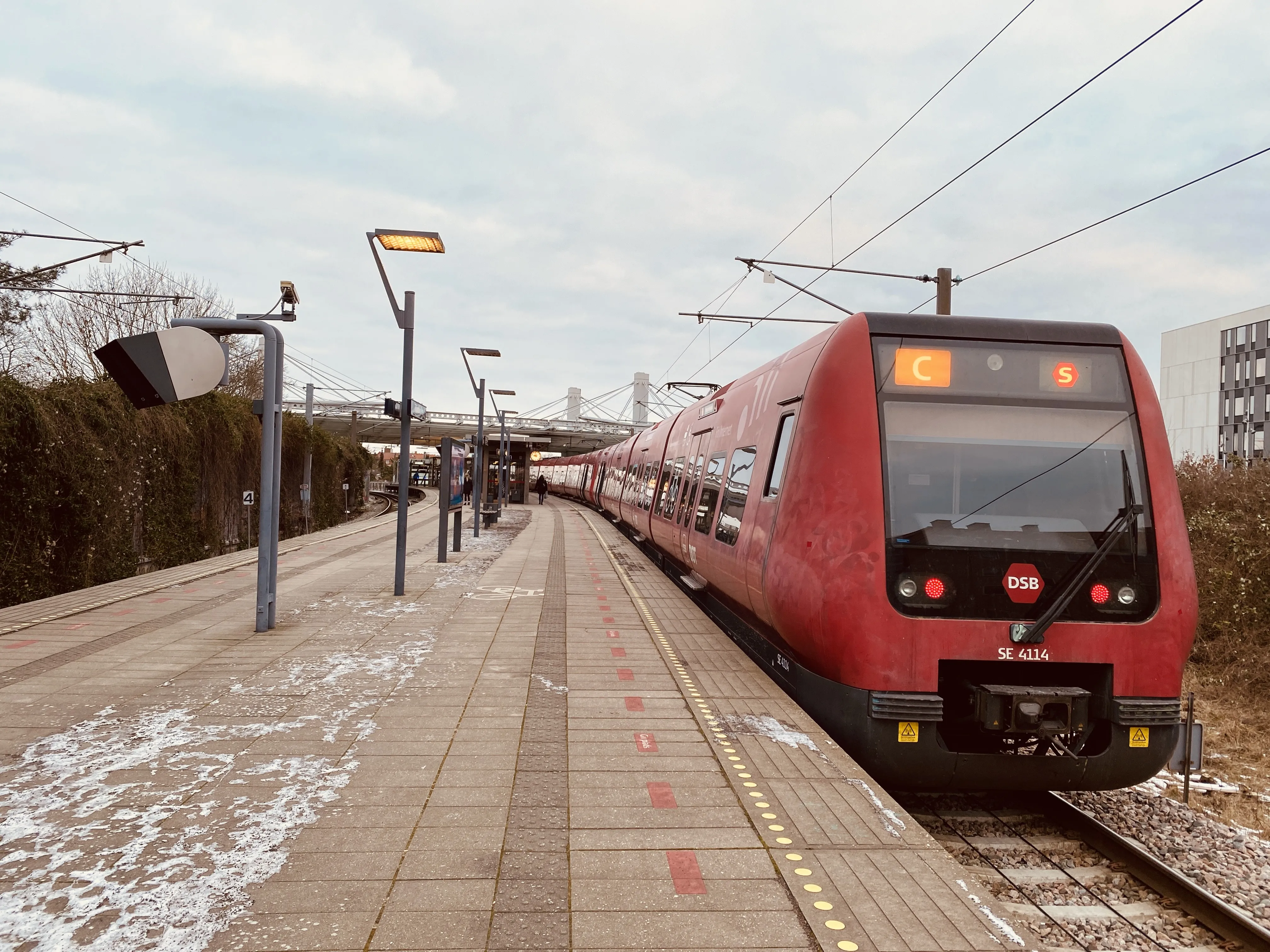 Billede af DSB SE 4114 fotograferet ud for Flintholm Station.