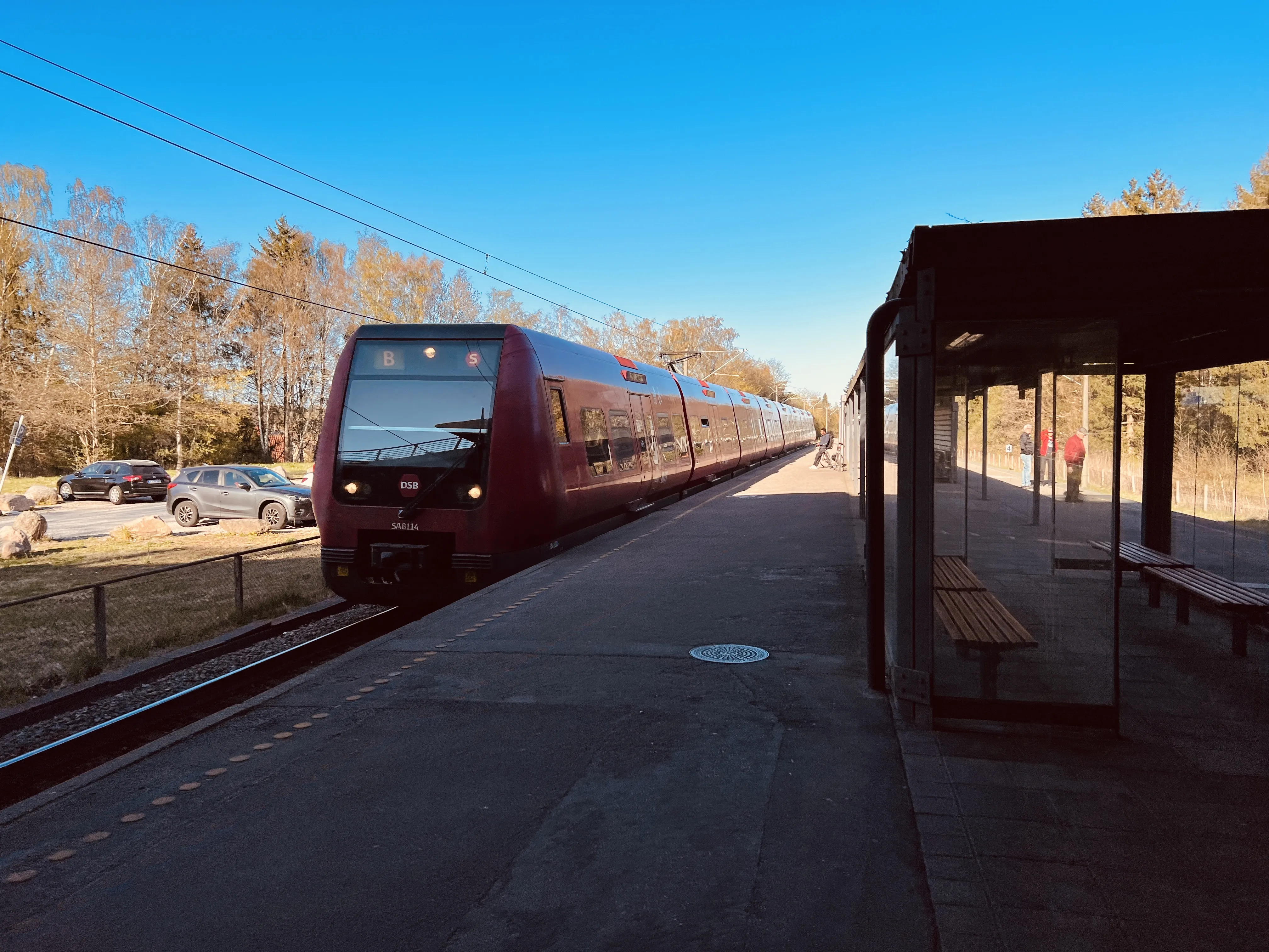 Billede af DSB SA 8114 fotograferet ud for Skovbrynet S-togstrinbræt.