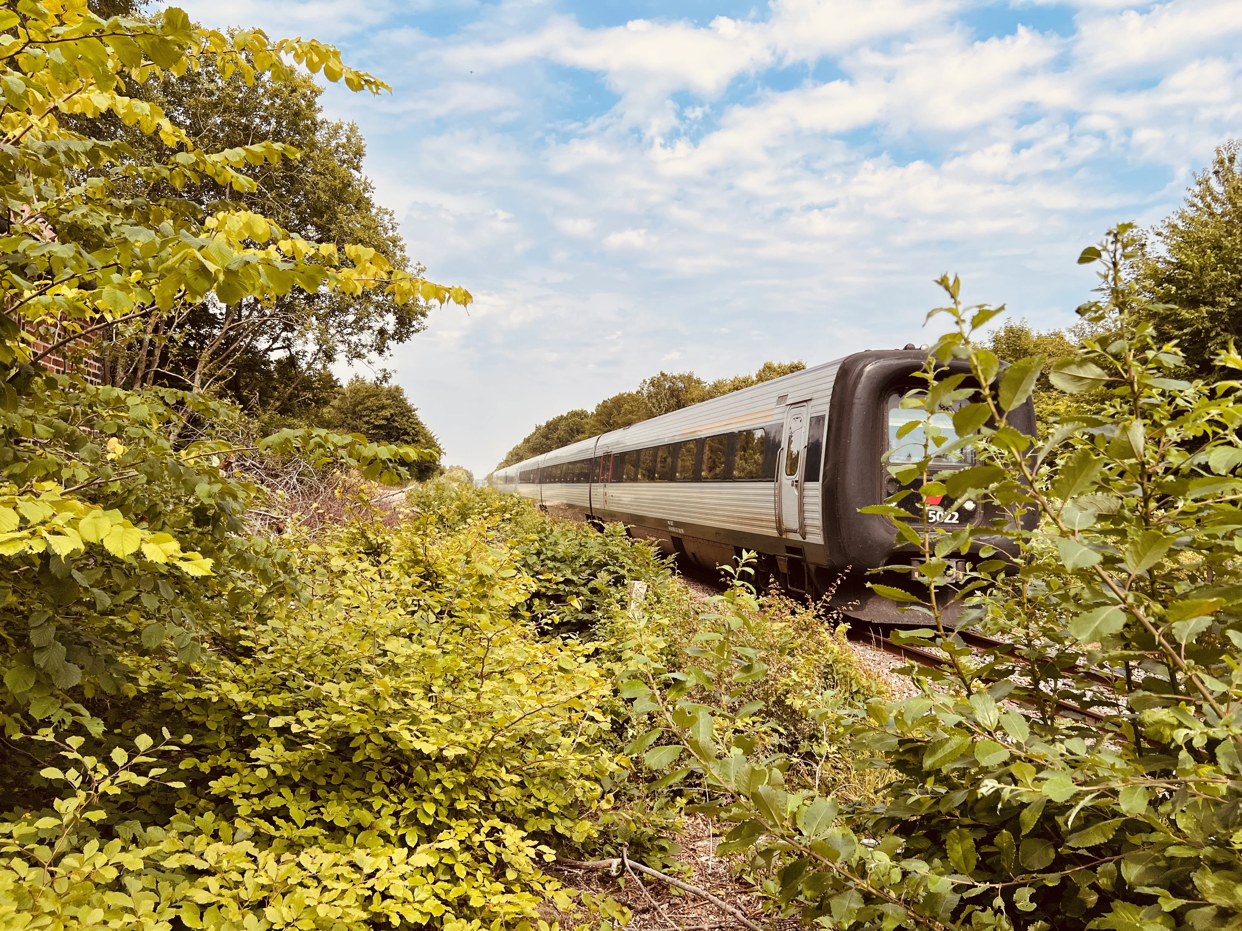 Billede af DSB MF 5022 fotograferet ud for Tvingstrup Station.