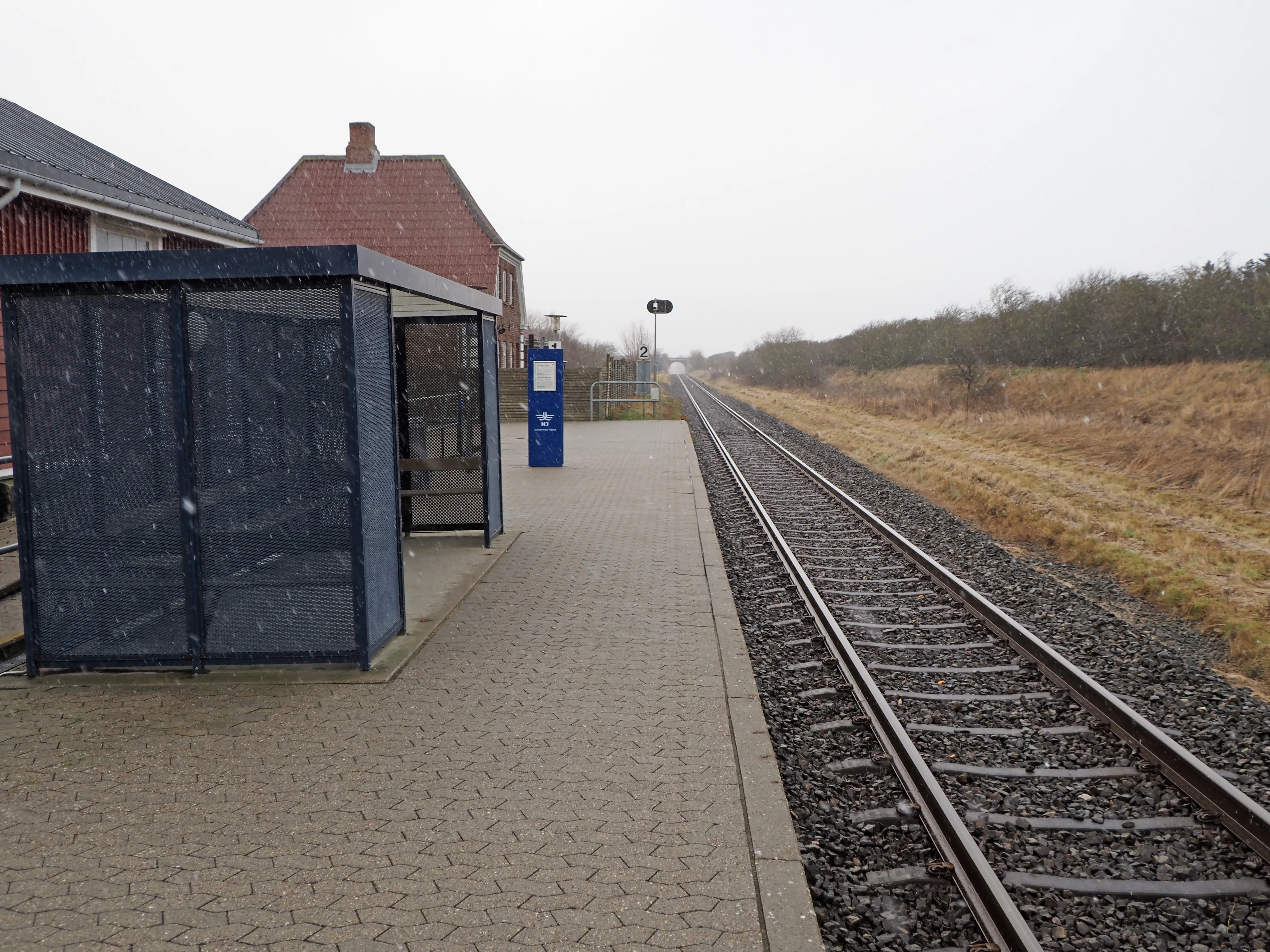 Billede af Vidstrup Station, sett retning Hirtshals