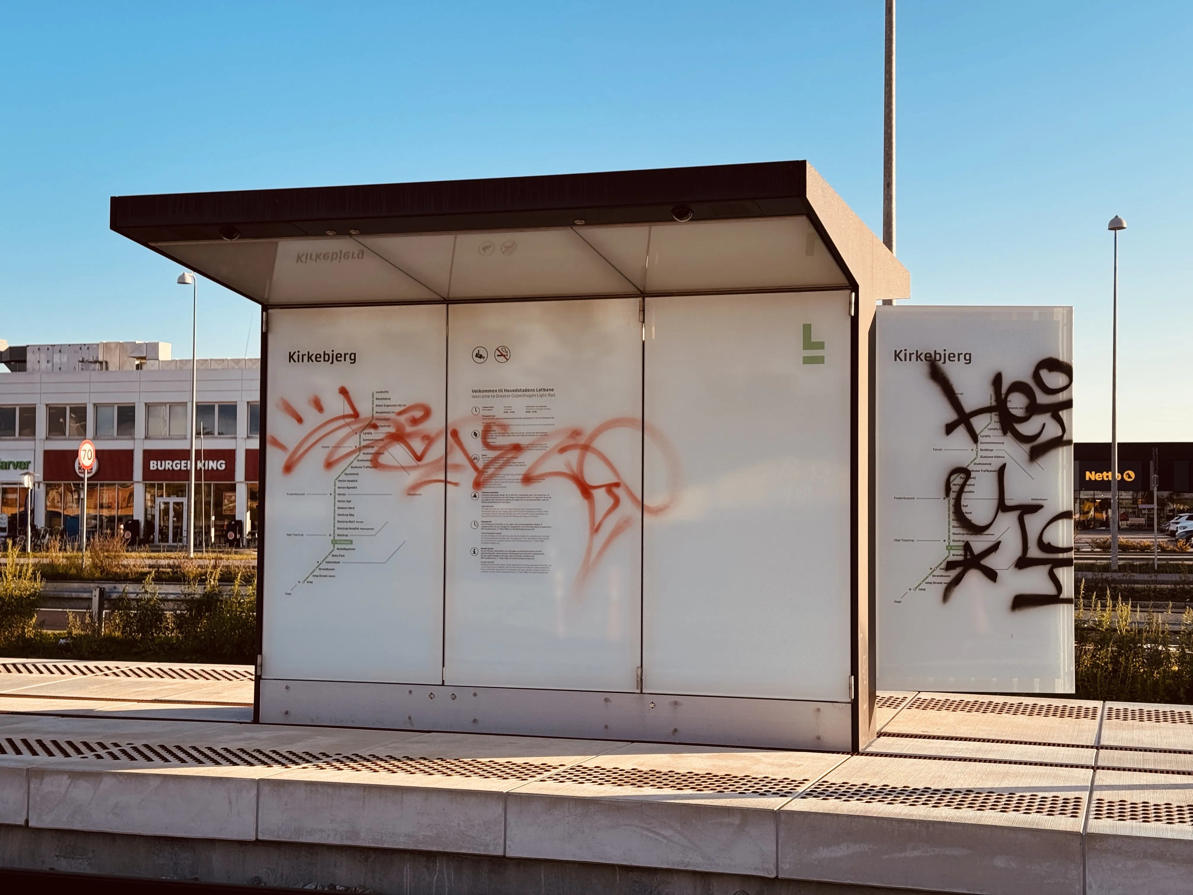 Billede af Kirkebjerg Letbanestation.