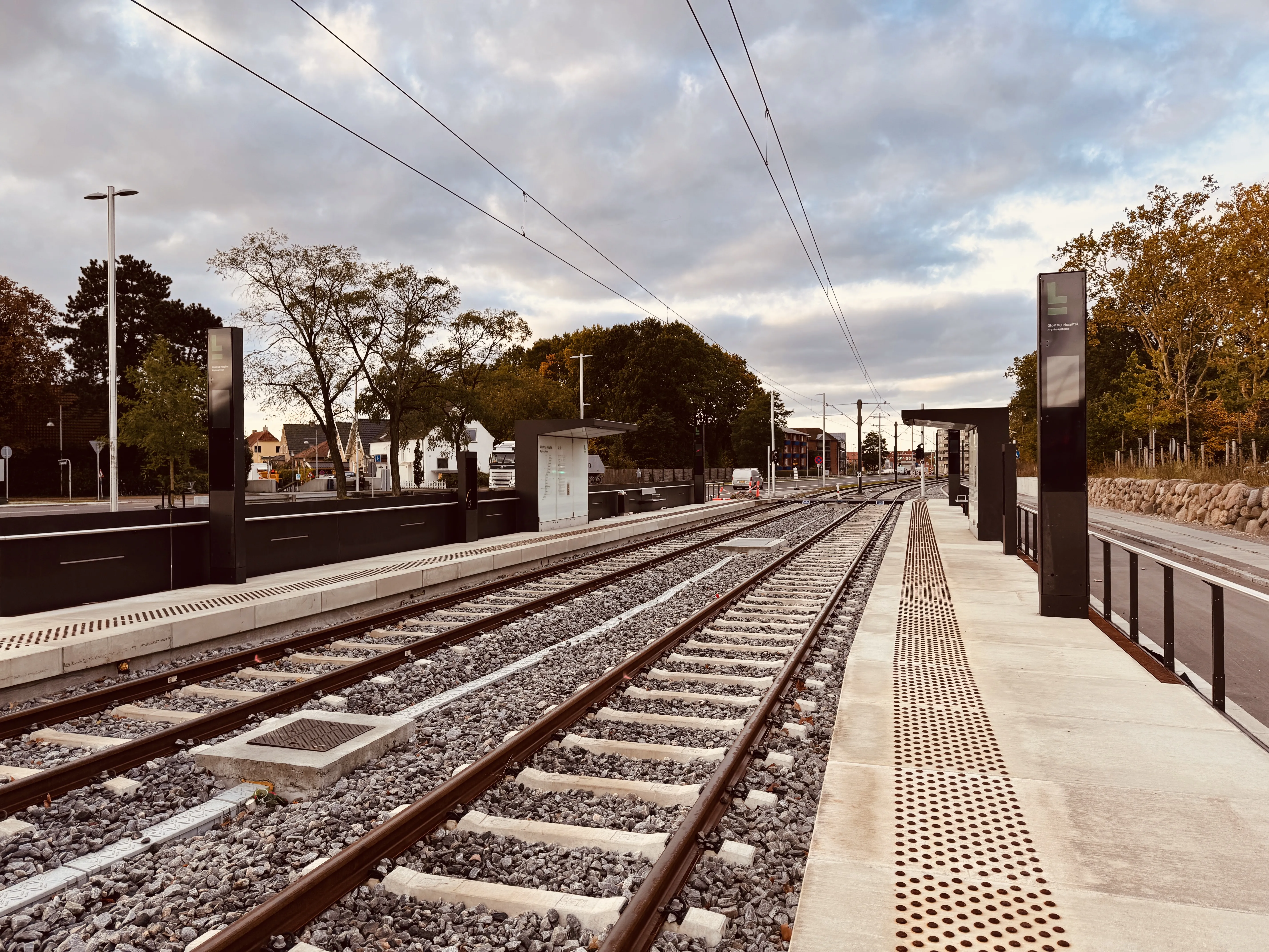 Billede af Glostrup Hospital Letbanestation.