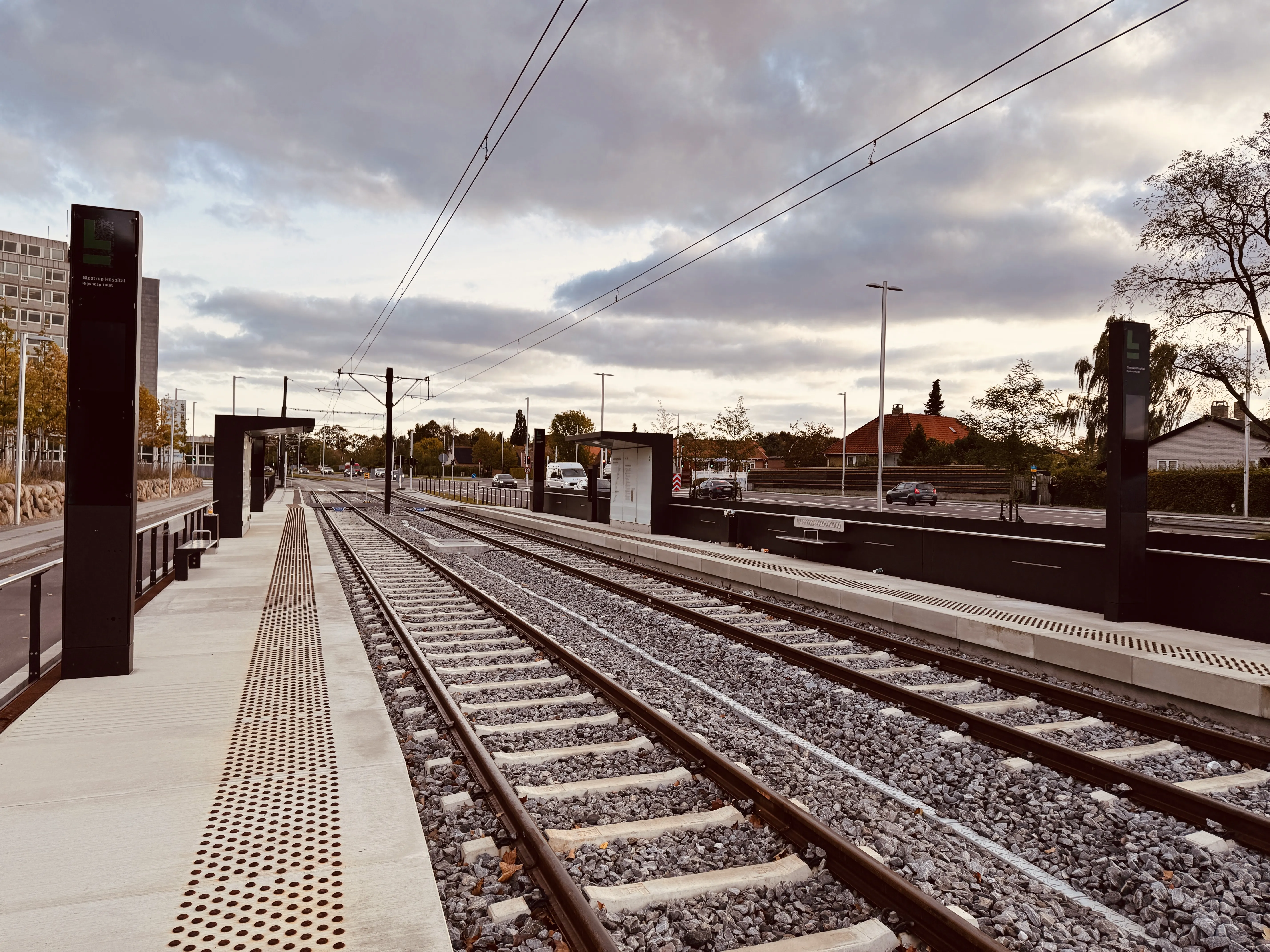 Billede af Glostrup Hospital Letbanestation.