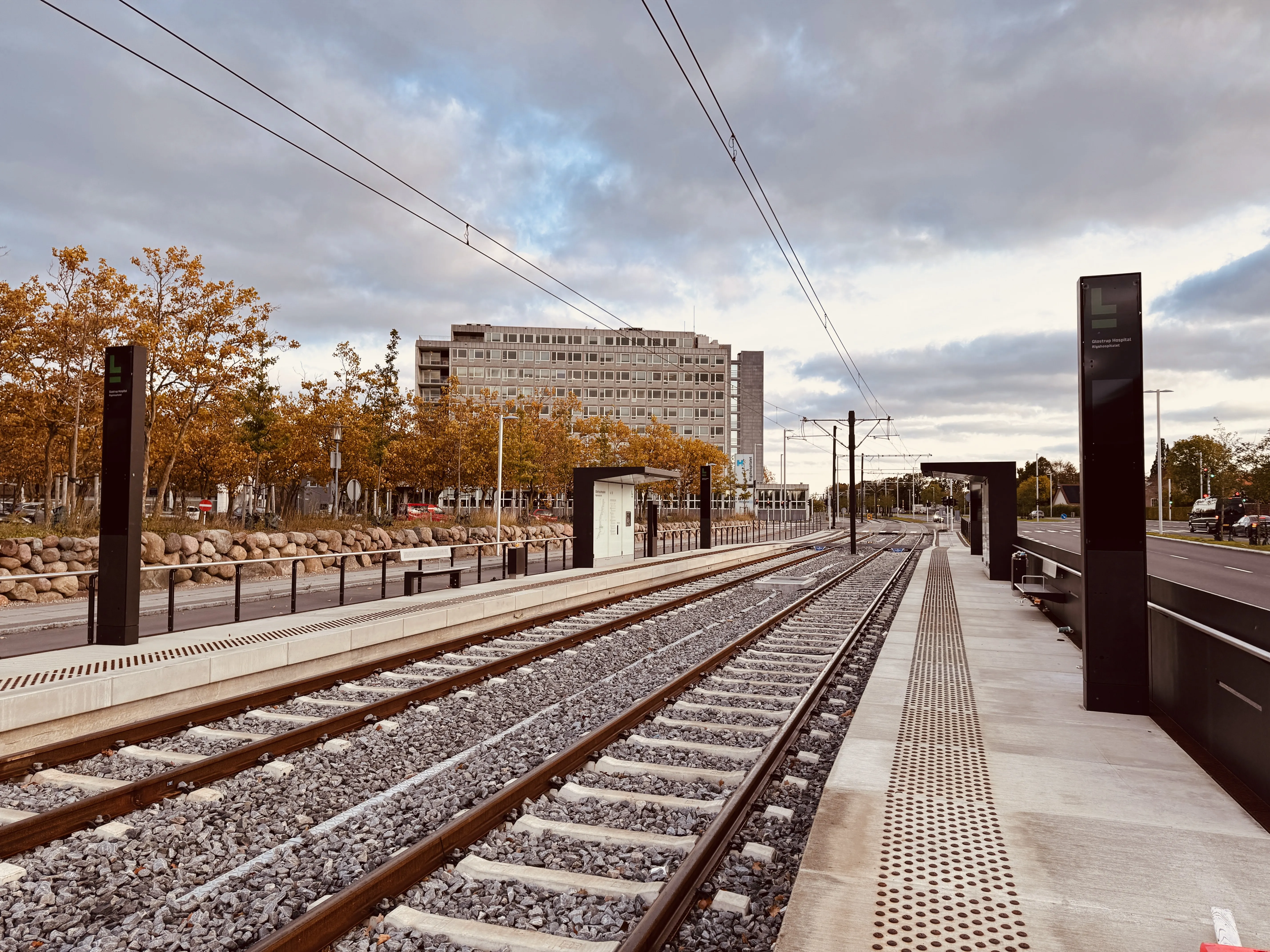 Billede af Glostrup Hospital Letbanestation.