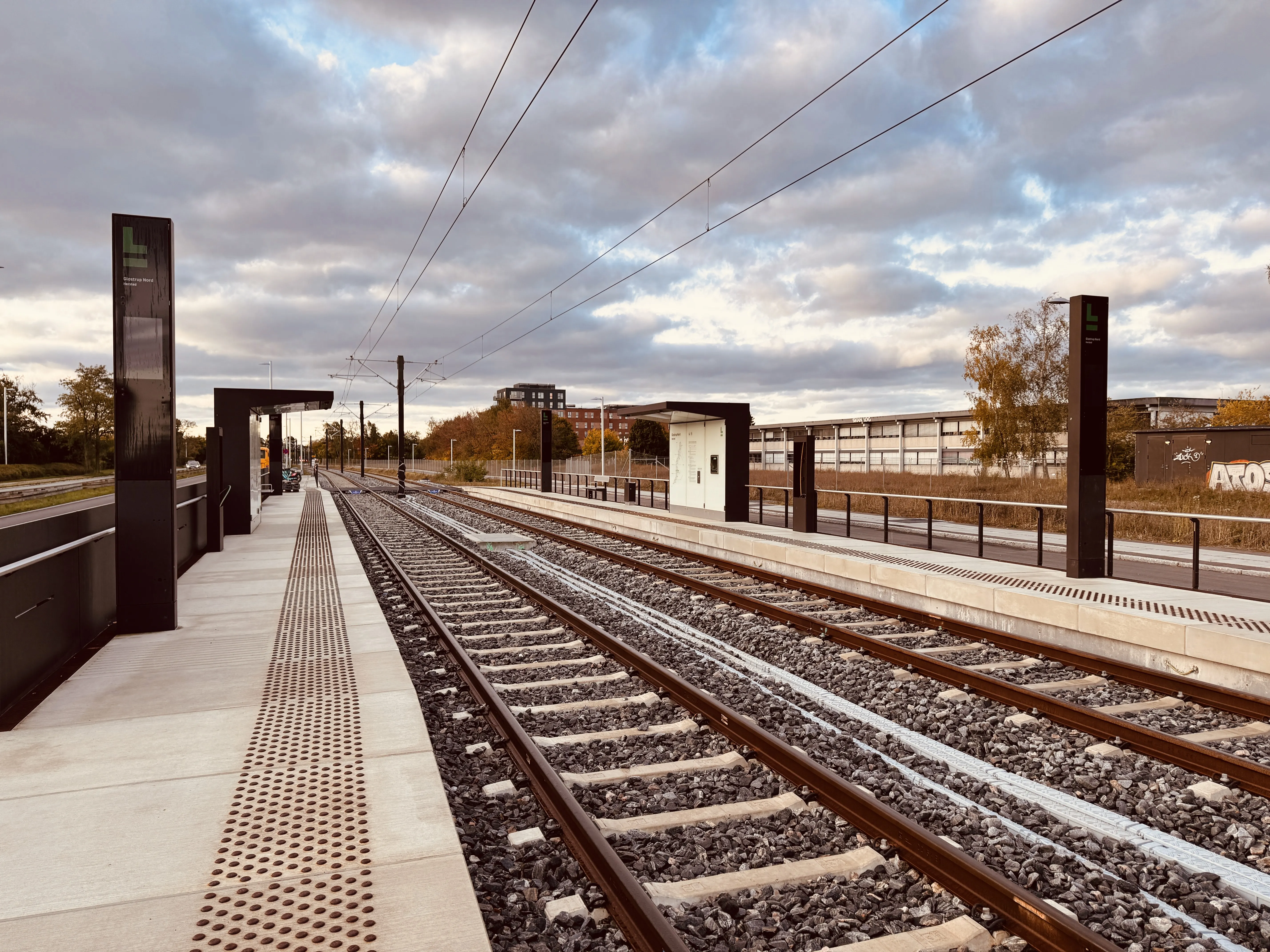 Billede af Glostrup Nord Letbanestation.