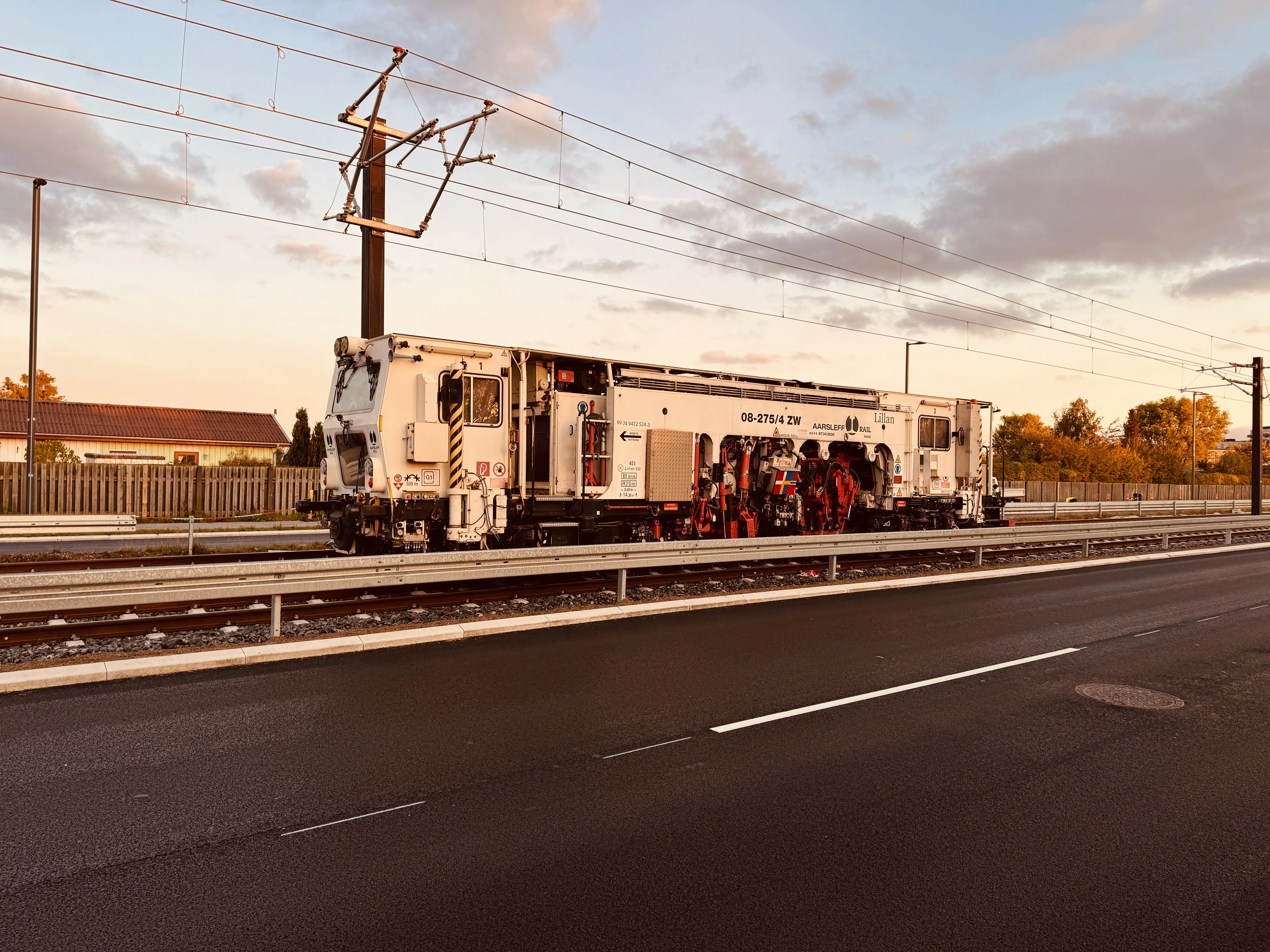 Billede af sporstopperen "Lillan" ved Rødovre Nord Letbanestation.