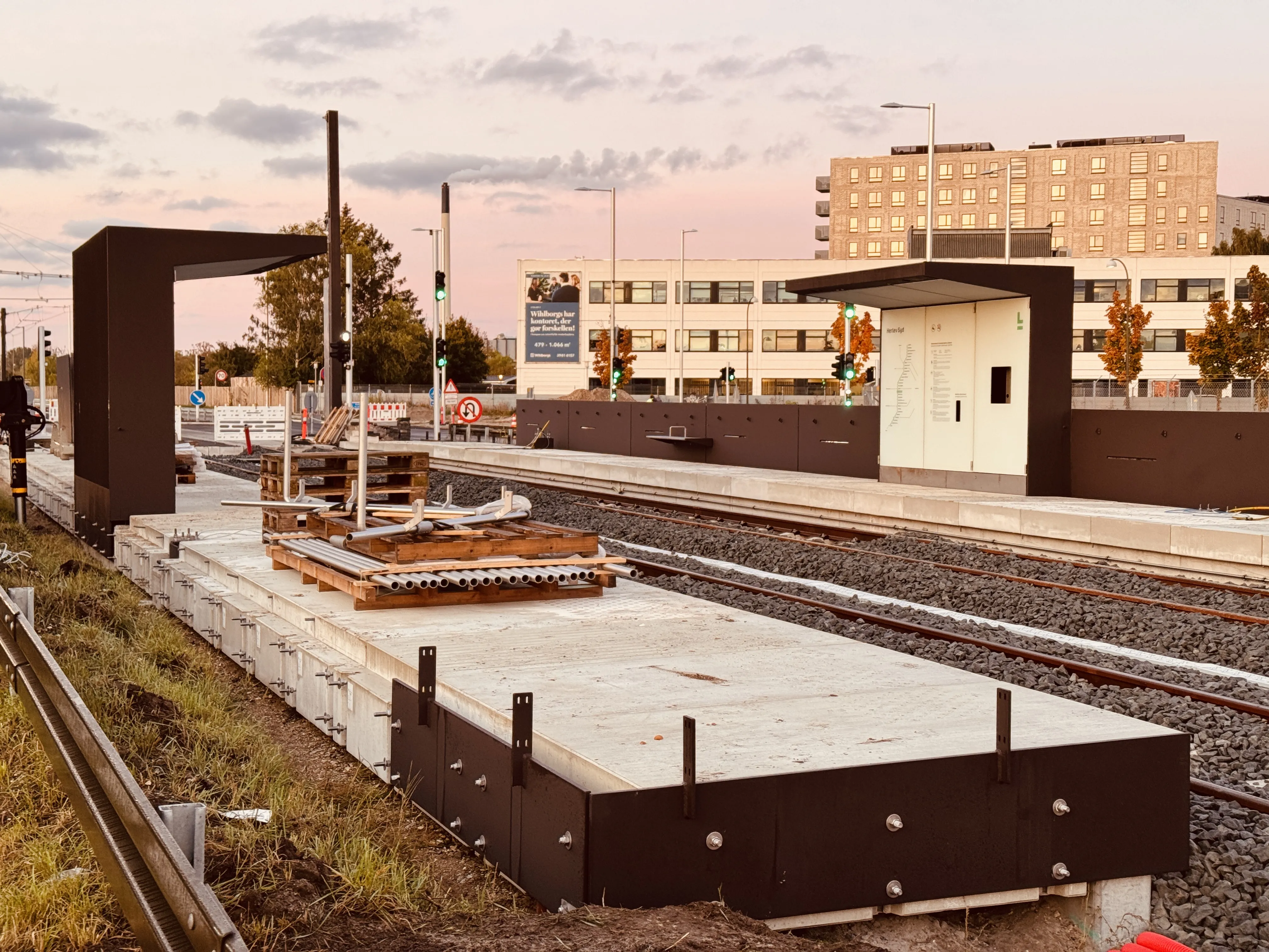 Billede af Herlev Syd Letbanestation.