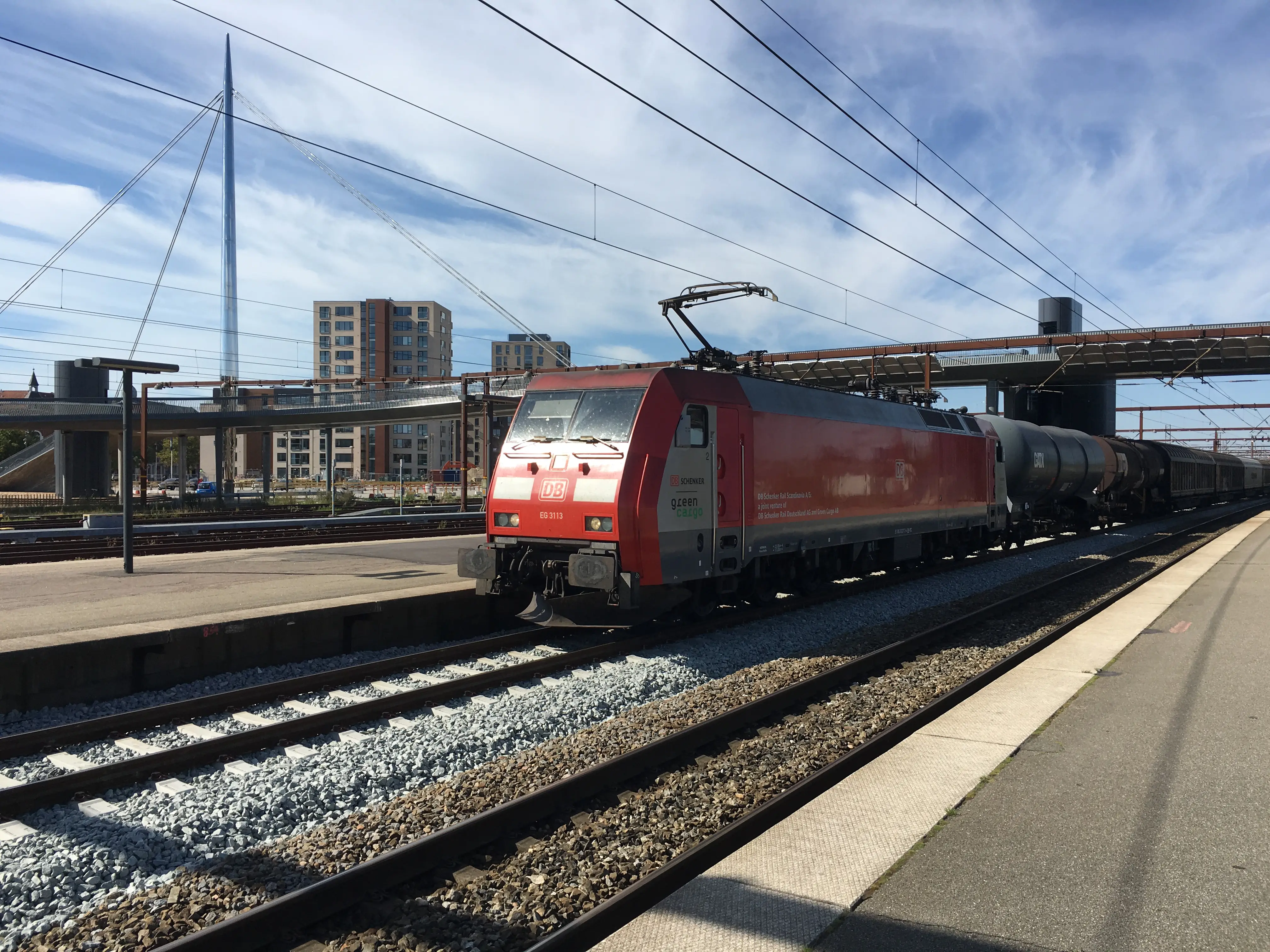 Billede af DBCSC EG 3113, tidligere DSB EG 3113 fotograferet ud for Odense Banegård Center.