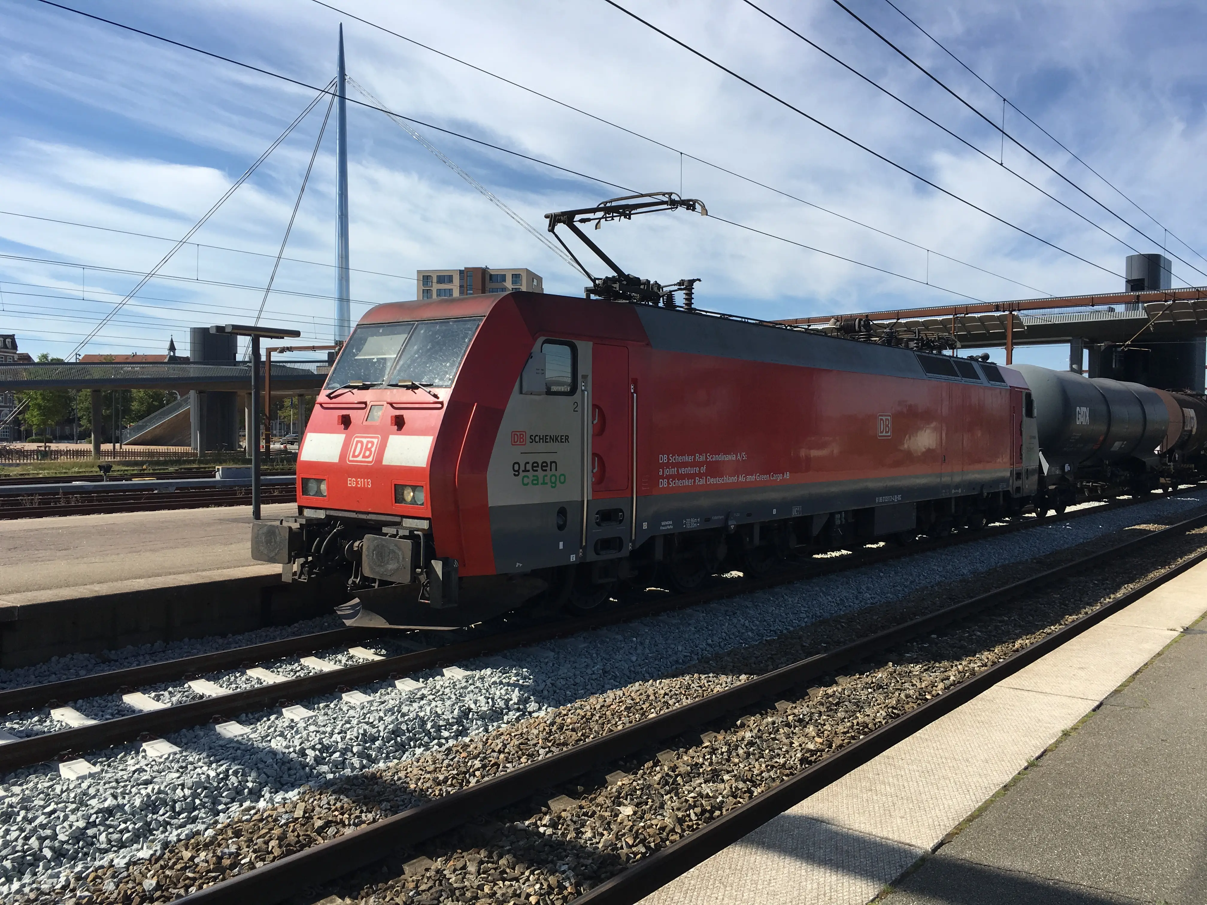 Billede af DBCSC EG 3113, tidligere DSB EG 3113 fotograferet ud for Odense Banegård Center.